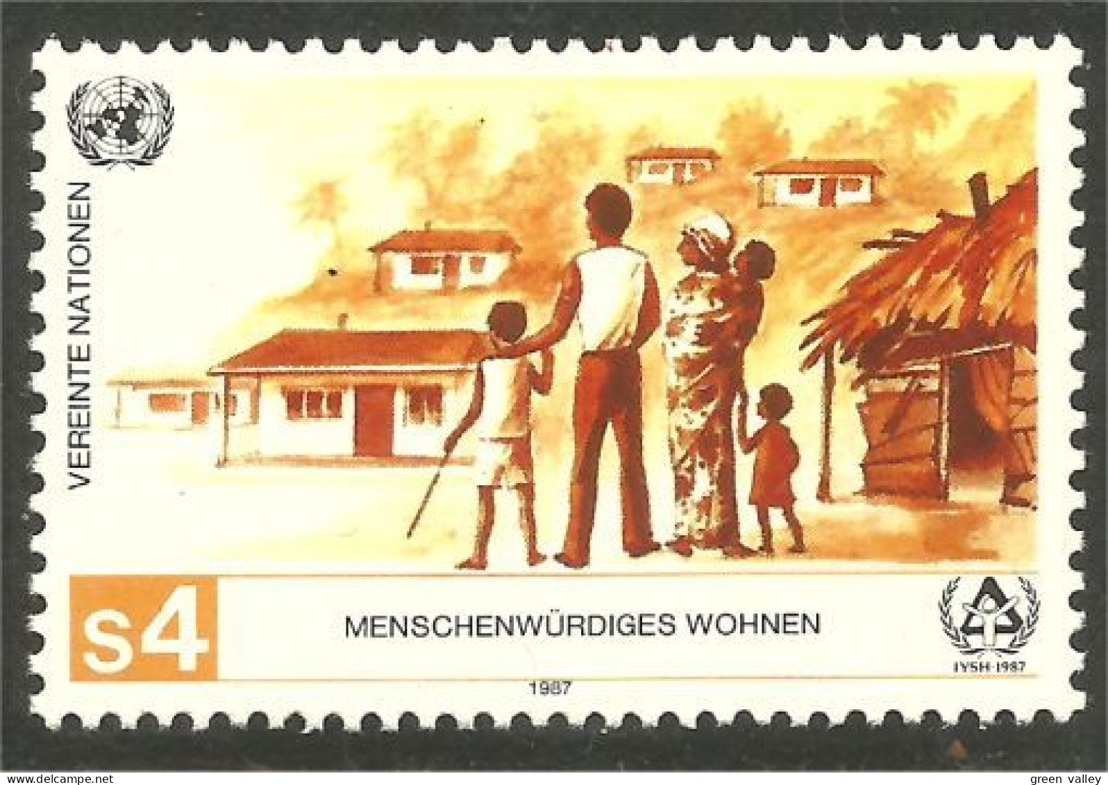 917 United Nations Unies Shelter Abri Family Homes Maison Famille MNH ** Neuf SC (UNN-25) - Other & Unclassified