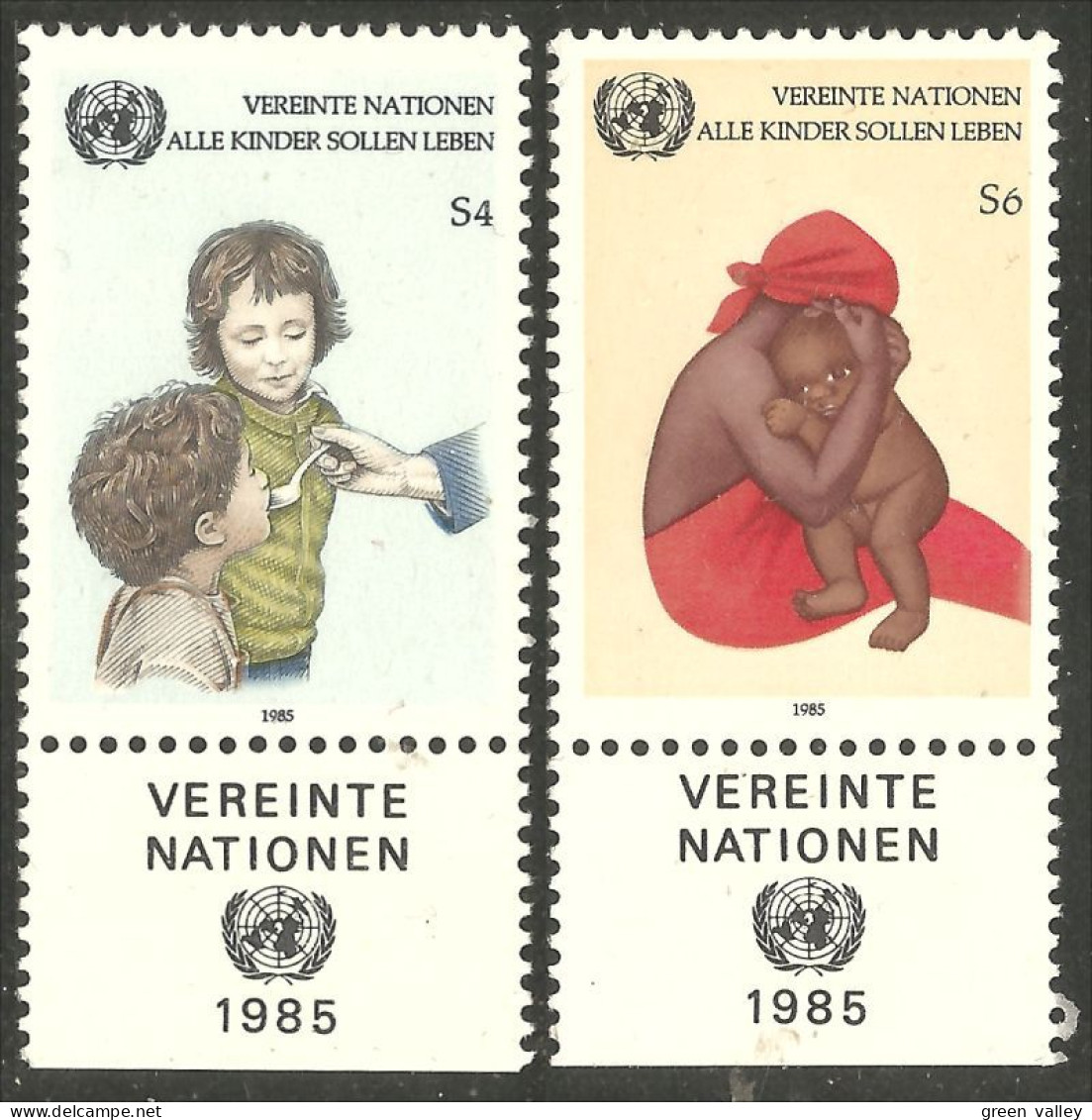 917 United Nations Unies UNICEF Child Enfant Avec Tabs MNH ** Neuf SC (UNN-23) - UNICEF