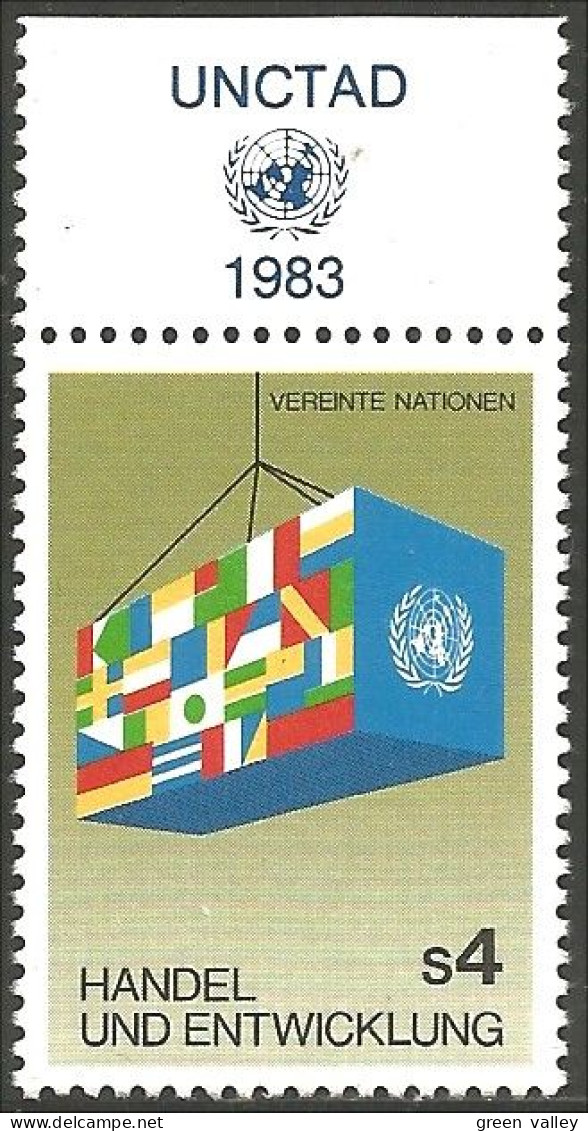 917 United Nations Unies Bateau Ship Boat Container Conteneur MNH ** Neuf SC (UNN-10) - Schiffe