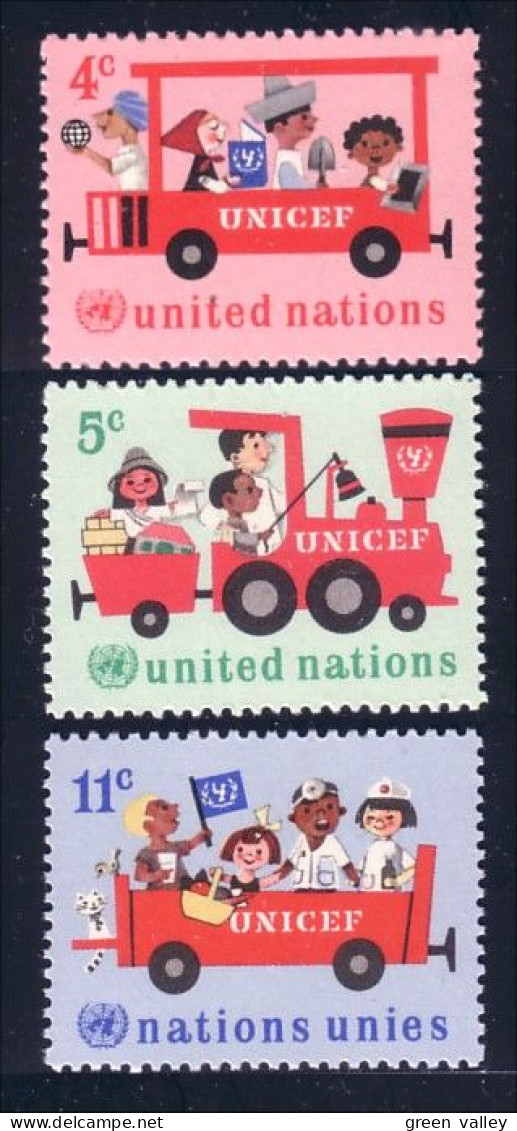 917 Nations-Unies NY Toys Jouet Enfants Child Children Kinder Train Locomotive Unicef MNH ** Neuf SC (UNN-4b) - Sin Clasificación