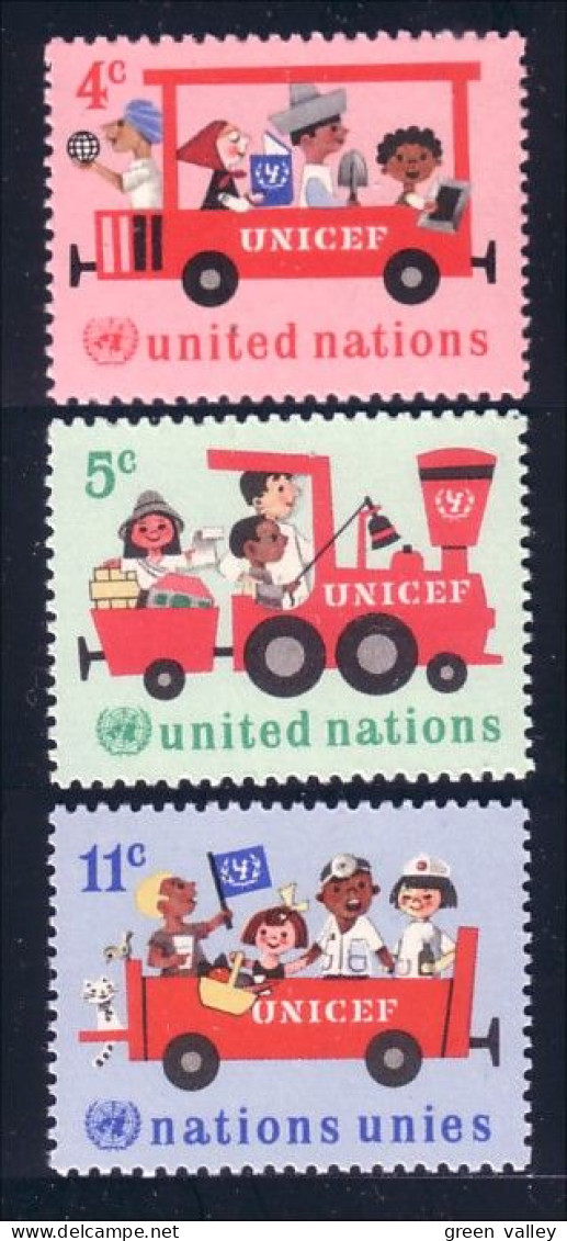 917 Nations-Unies NY Toys Jouet Enfants Child Children Kinder Train Locomotive Unicef MNH ** Neuf SC (UNN-4a) - Andere & Zonder Classificatie
