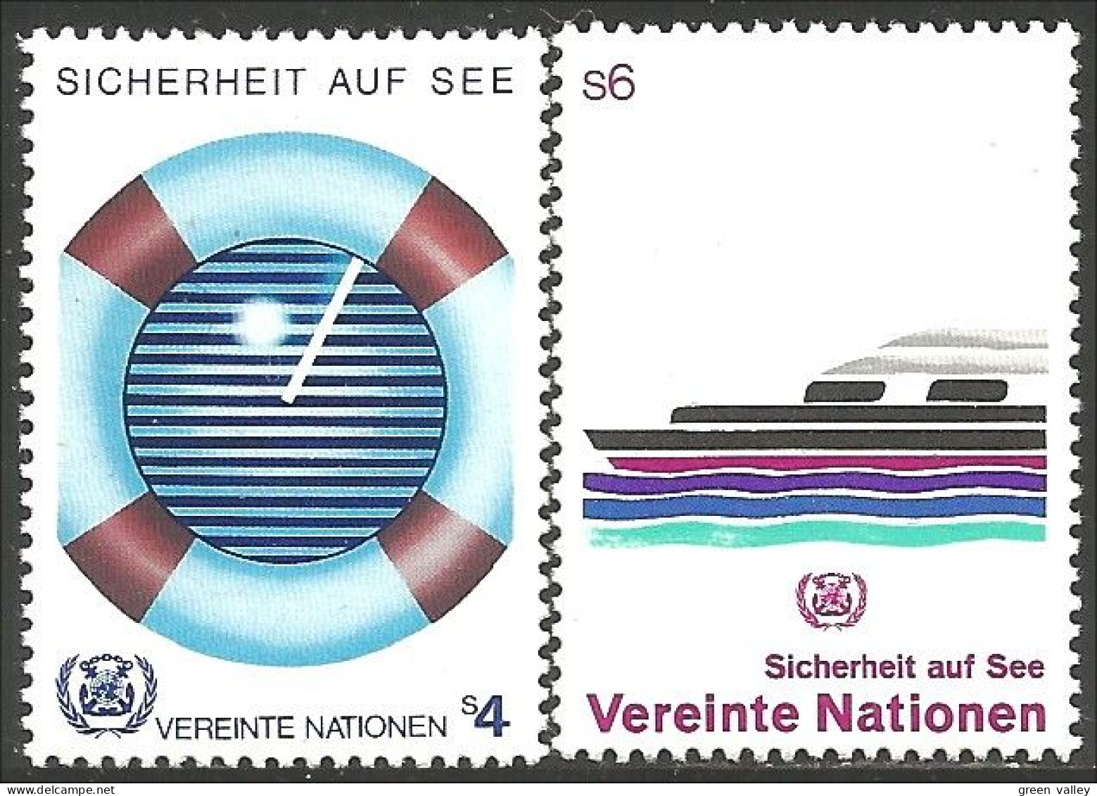 917 United Nations Unies Bateau Ship Boat Secutity Sicherheit MNH ** Neuf SC (UNN-9) - Schiffe