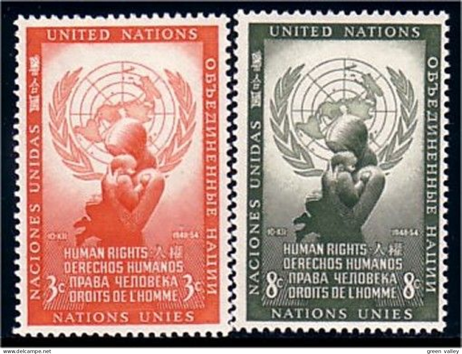 917 Nations-Unies NY Droits Homme Human Rights MH * Neuf (UNN-1b) - ONU