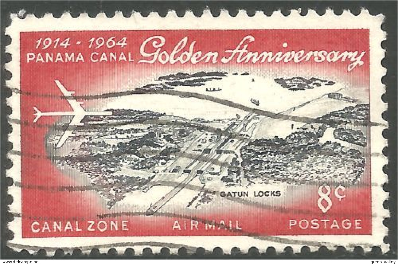 916 Canal Zone 1964 Avion Jet Over Cristobal (UCZ-40a) - Kanalzone
