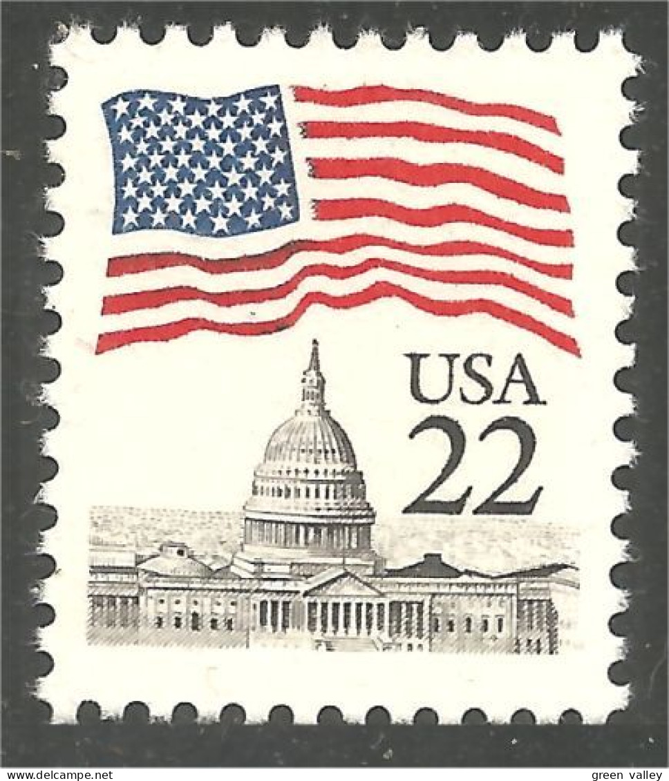 914 USA Drapeau Flag Over Capitol Dome MNH ** Neuf SC (USA-2114b) - Francobolli