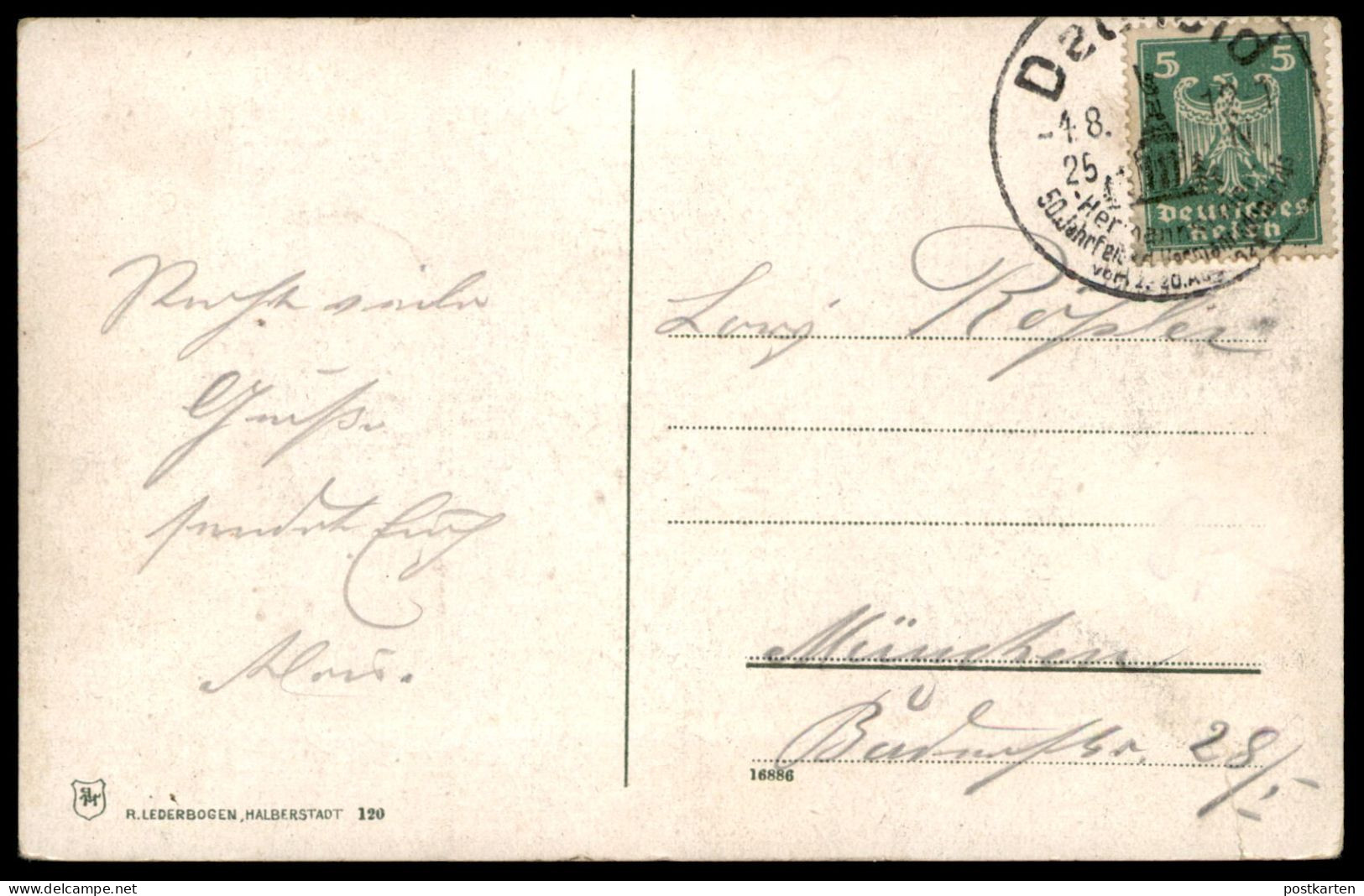 ALTE POSTKARTE DETMOLD PANORAMA MIT HERMANNSDENKMAL 1925 TEUTOBURGER WALD Ansichtskarte AK Cpa Postcard - Detmold