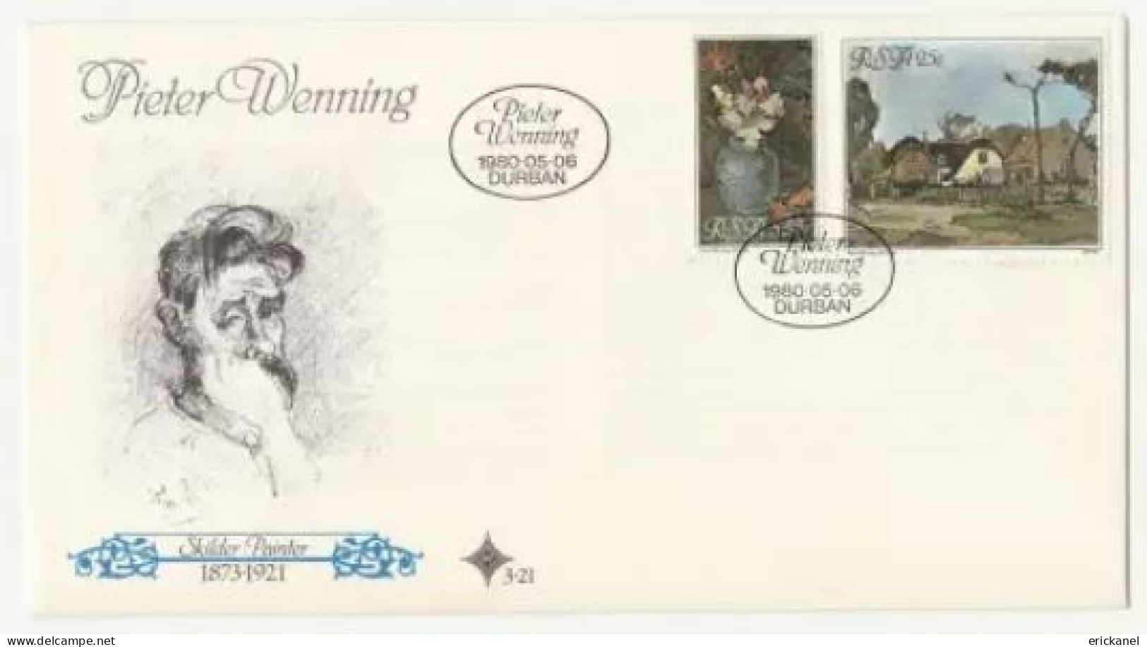 1980 SOUTH AFRICA Pieter Wenning FDC 3.21 - FDC