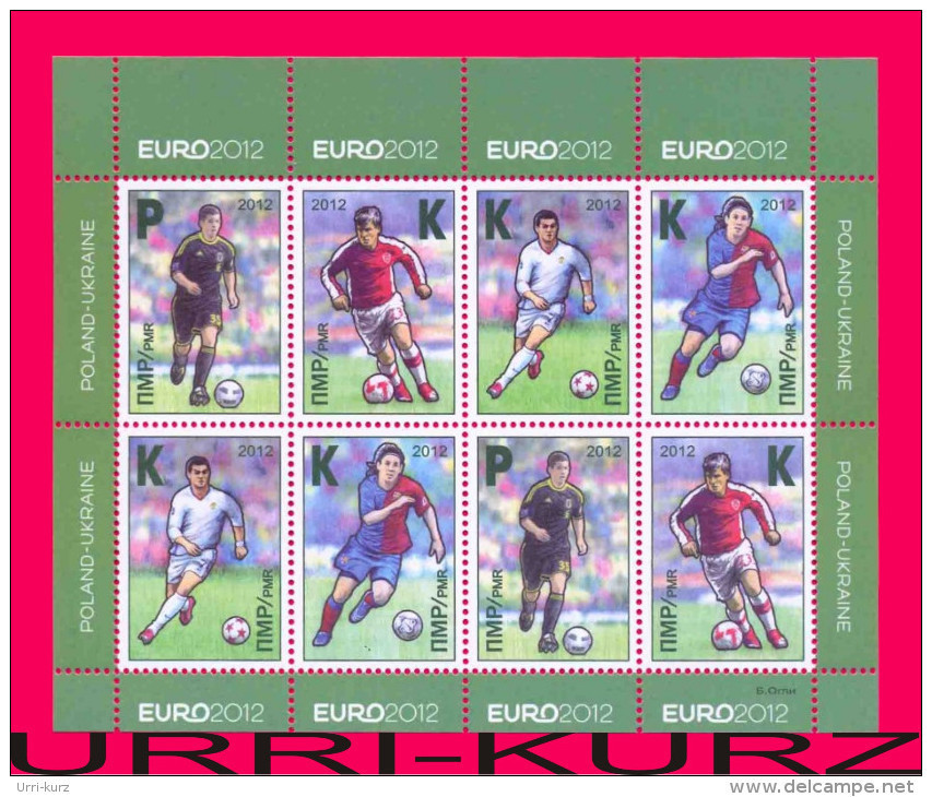 TRANSNISTRIA 2012 Sports Football Soccer UEFA EURO-2012 Championship Sheetlet MNH - Eurocopa (UEFA)