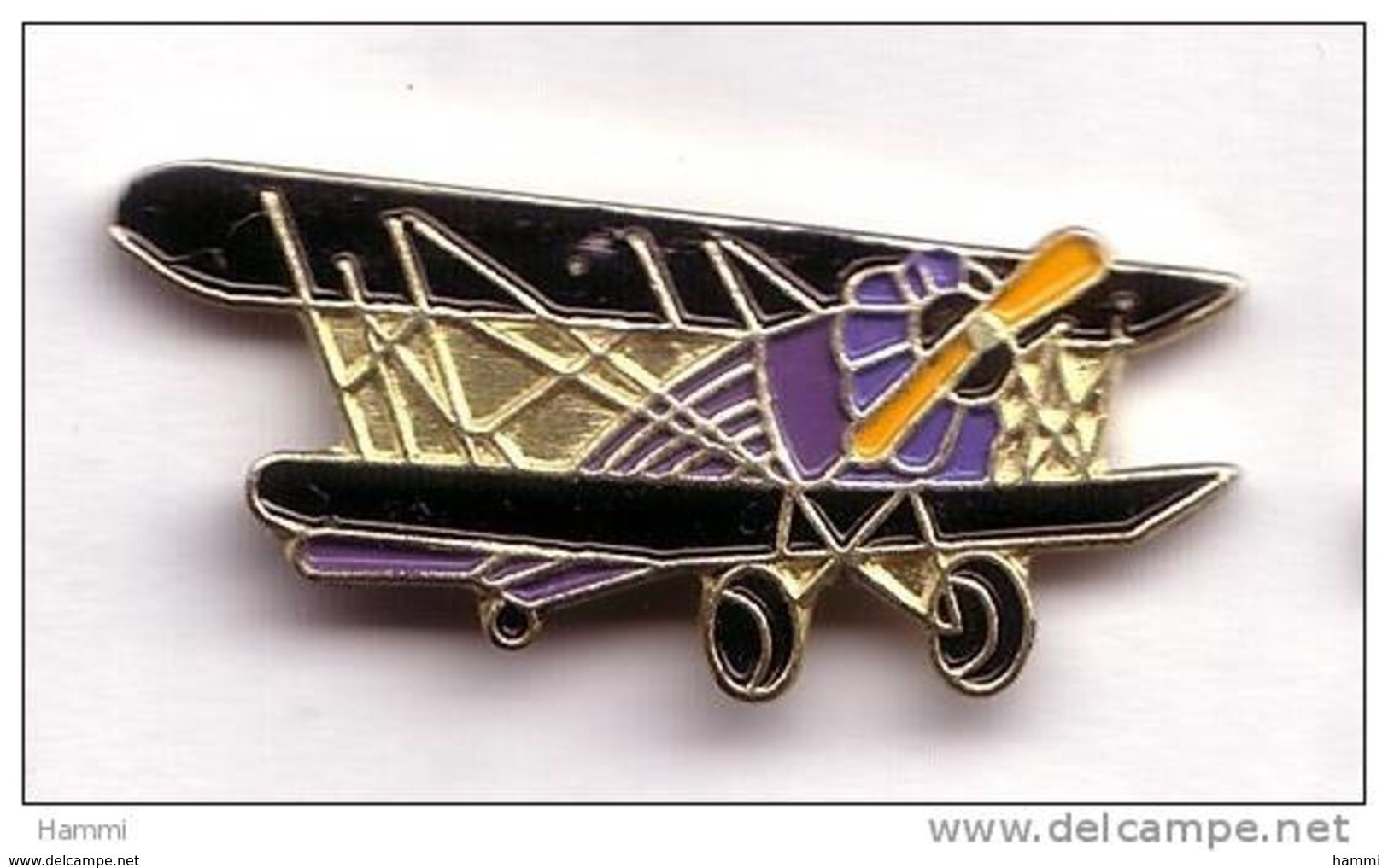 T232 Pin's Avion Type Mermoz Aviation Bi-plan - Signé Buggy Achat Immédiat - Aerei