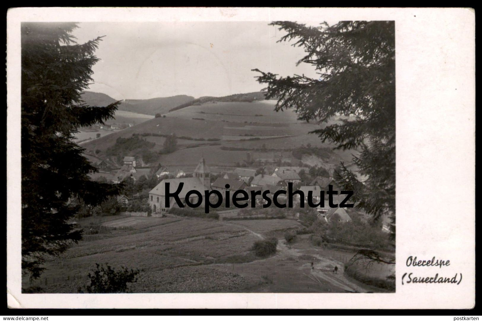 ALTE POSTKARTE OBERELSPE SAUERLAND LENNESTADT 1946 PANORAMA Ansichtskarte AK Cpa Postcard - Lennestadt