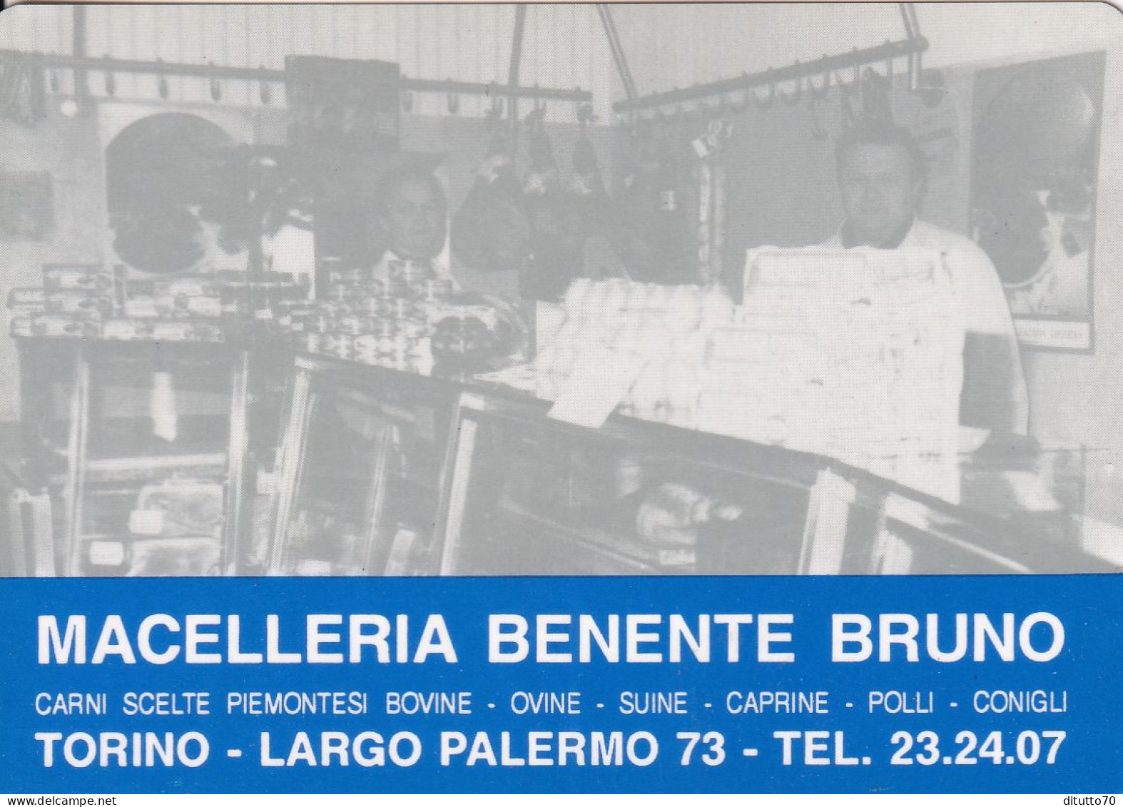 Calendarietto - Macelleria - Benente Bruno - Torino - Anno 1993 - Petit Format : 1991-00