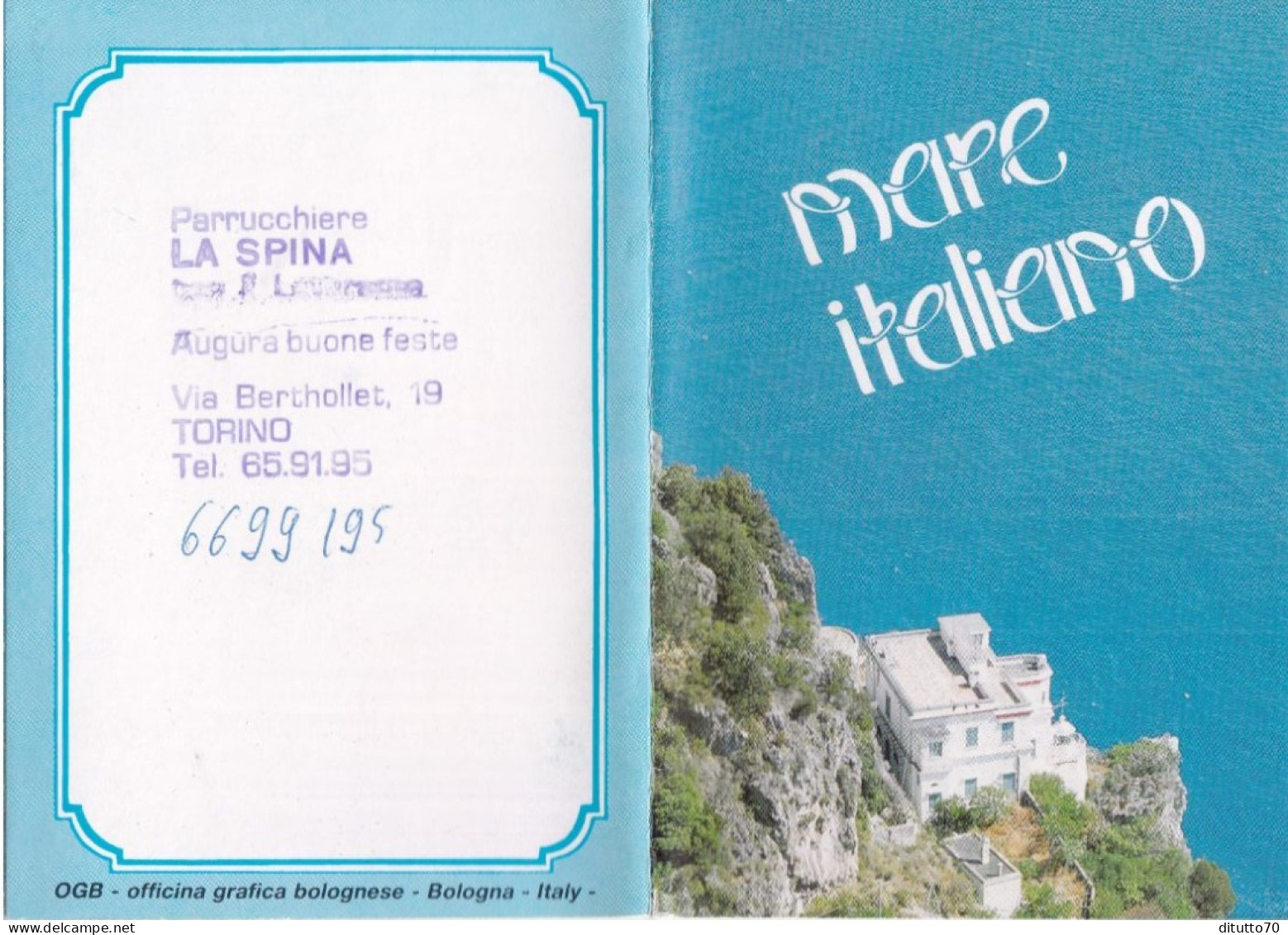 Calendarietto - Parrucchiere La Pina - Mare Italiano - Torino - Anno 1993 - Petit Format : 1991-00