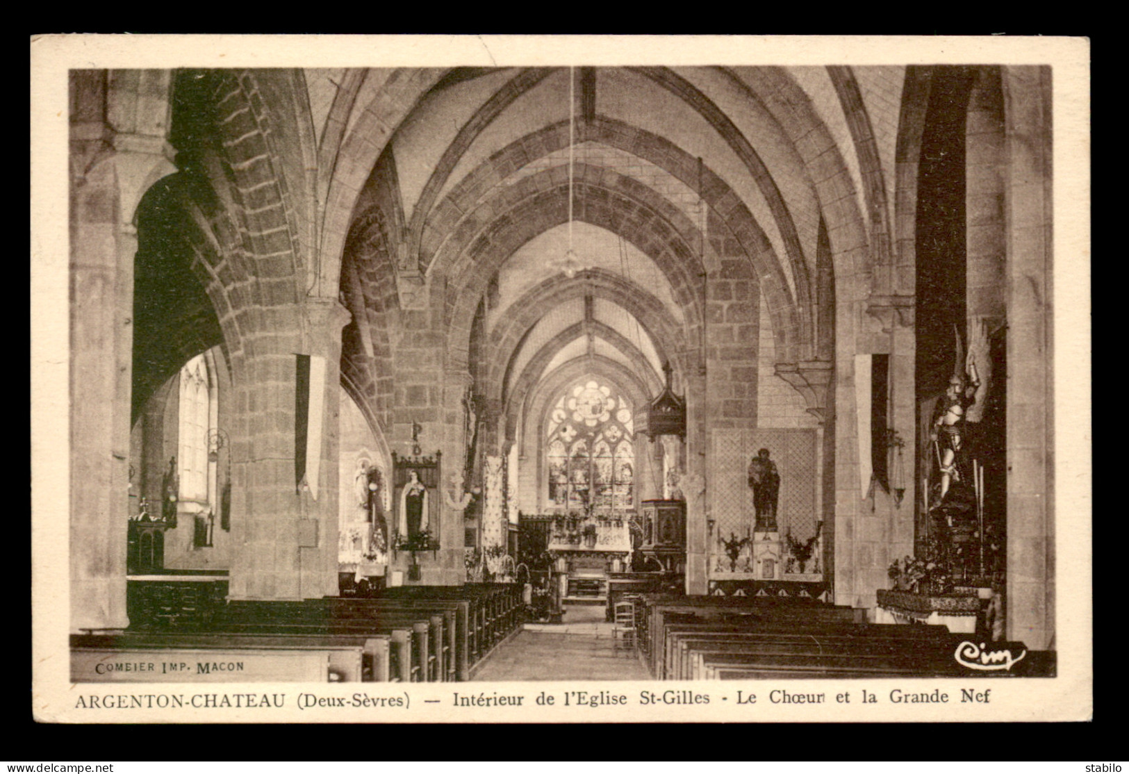 79 - ARGENTON-CHATEAU - INTERIEUR DE L'EGLISE ST-GILLES - Argenton Chateau