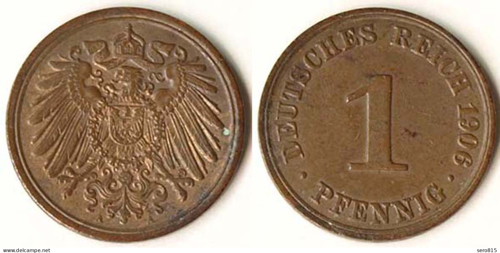 1 Pfennig Kaiserreich 1906 A Jäger 10 Ansehen (9394 - 1 Pfennig