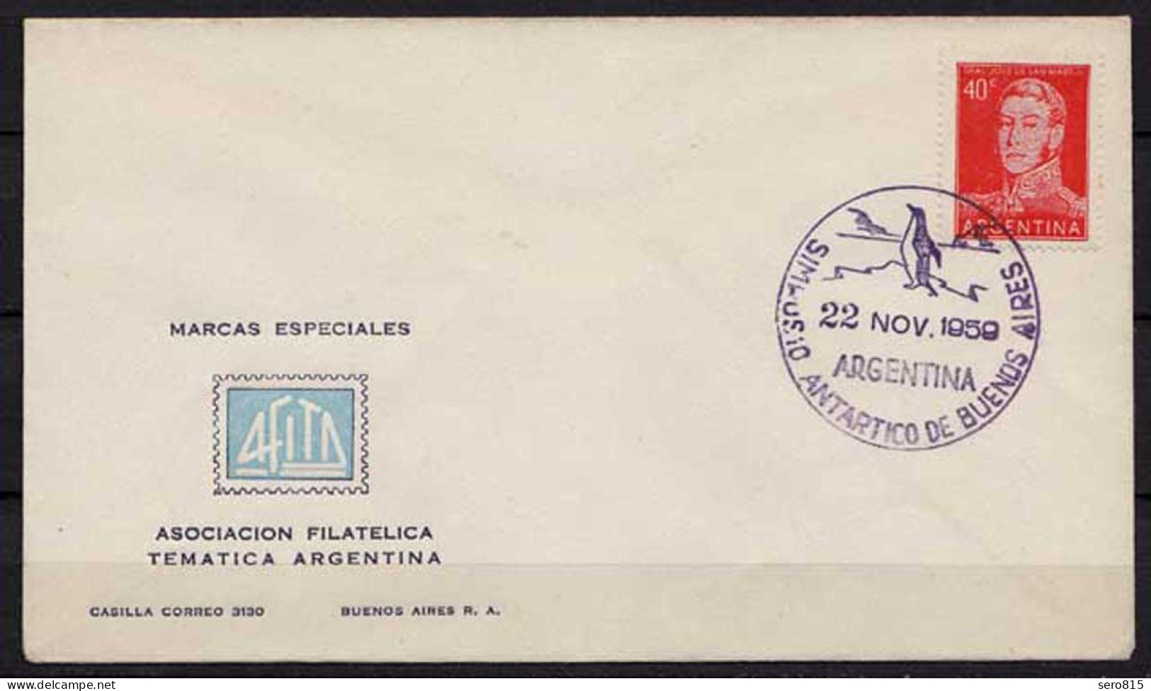 Antarktis Antarctica 22.NOV 1959 Argentinien Argentina  BUENOS AIRES Cover (9948 - Altri & Non Classificati