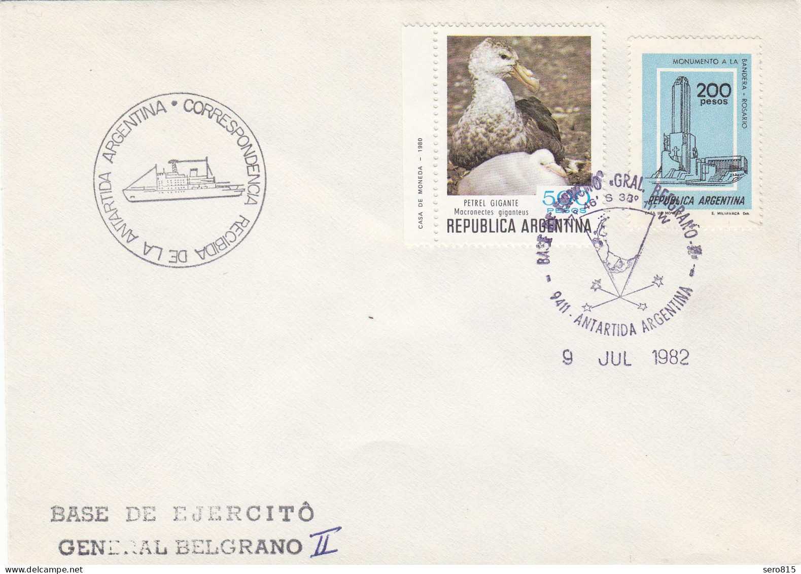 Antarktis Antarctica 1982 Argentinien Argentina GENERAL BELGRANO II (9943 - Andere & Zonder Classificatie