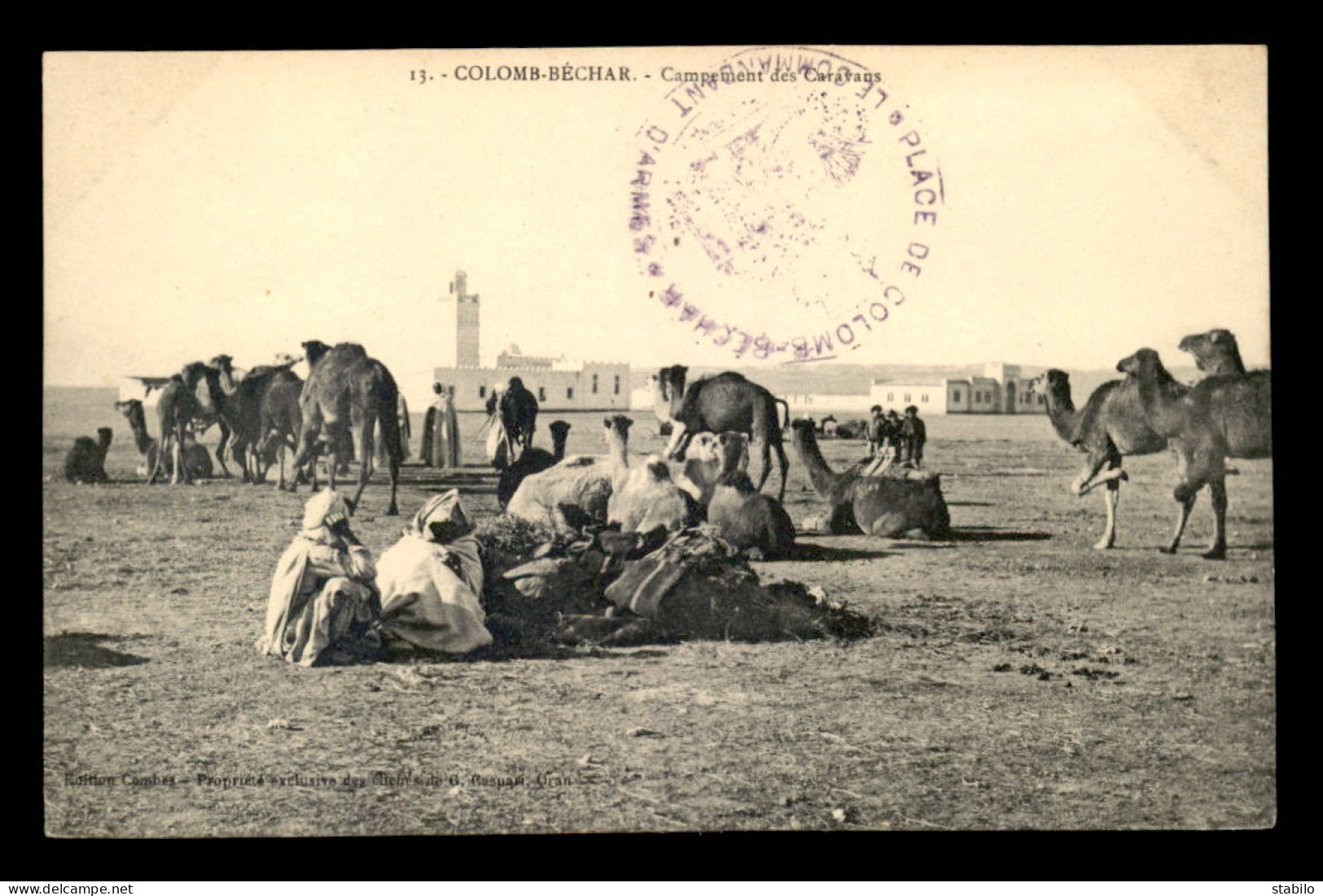 ALGERIE - SAHARA - COLOMB-BECHAR - CAMPEMENT DES CARAVANS - Bechar (Colomb Béchar)