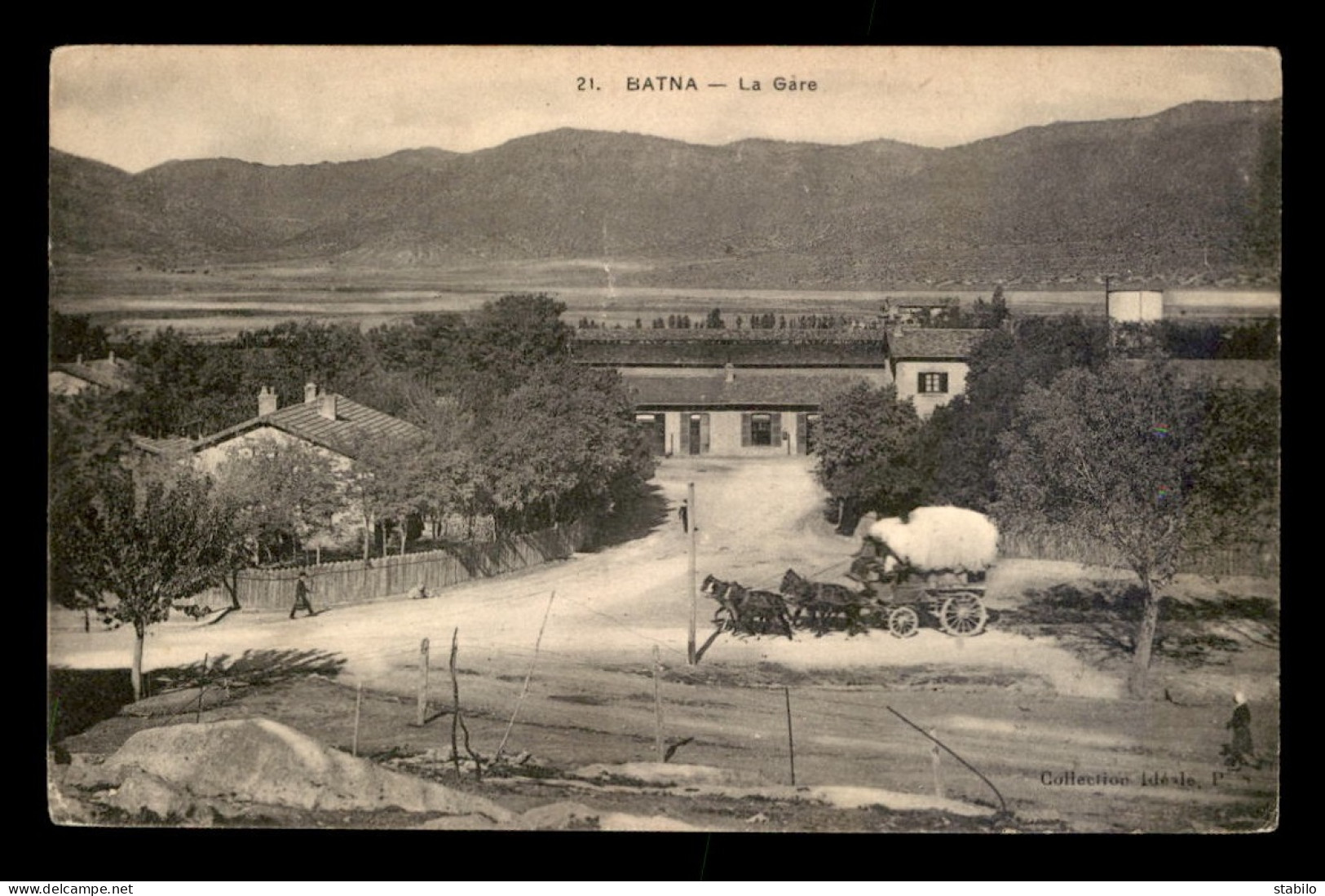 ALGERIE - BATNA - LA GARE DE CHEMIN DE FER - DILIGENCE - Batna