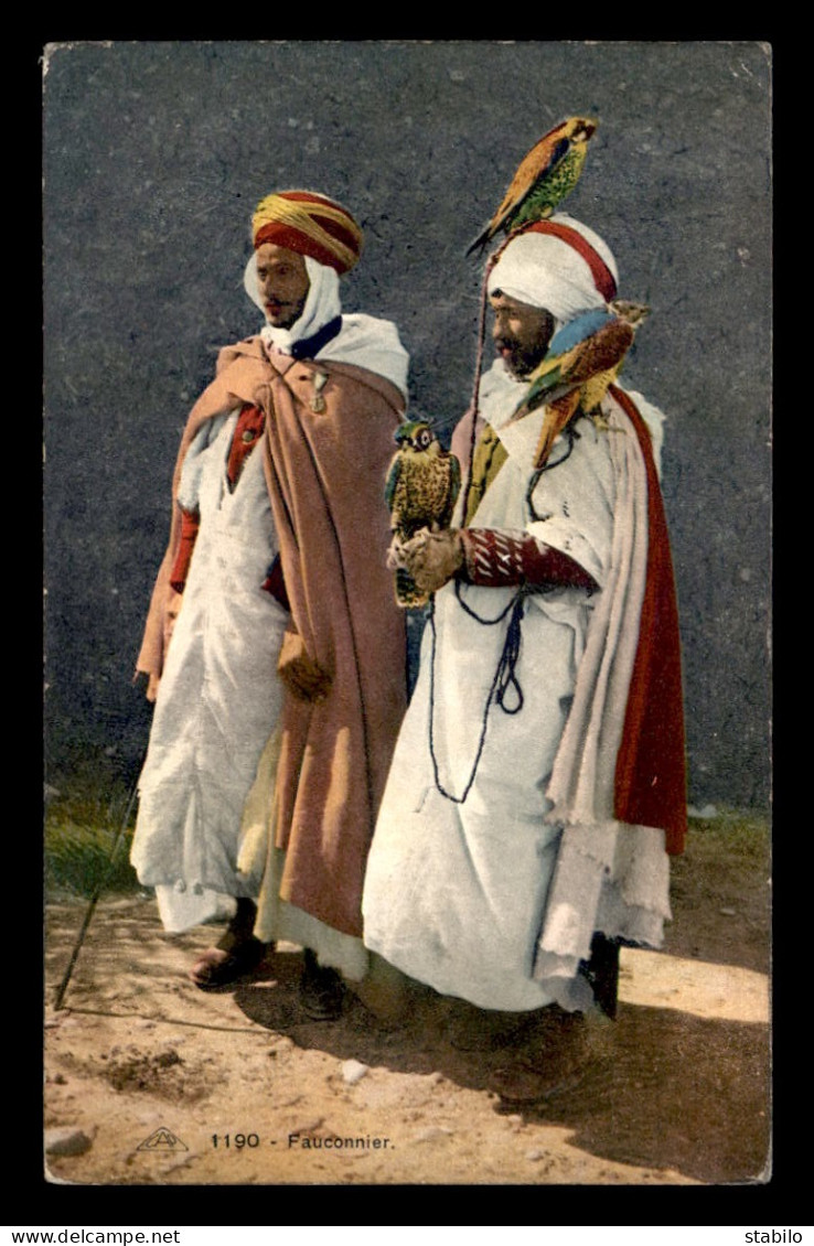 SCENES ET TYPES - FAUCONNIERS - CARTE COLORISEE  - Afrique