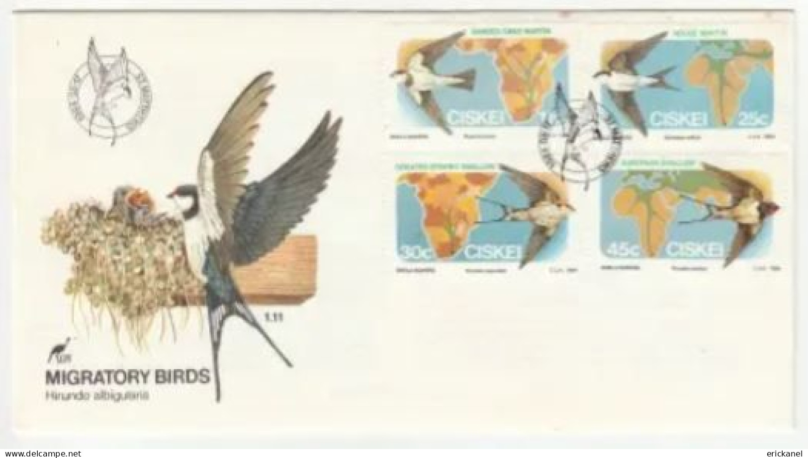 1984 Ciskei Migratory Birds FDC 1.11 - Ciskei