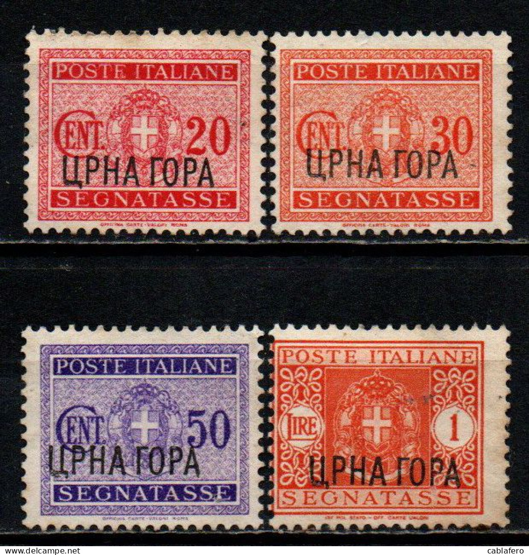 ITALIA - OCCUPAZIONE MONTENEGRO - 1941 - SOVRASTAMPA - SENZA GOMMA - Montenegro