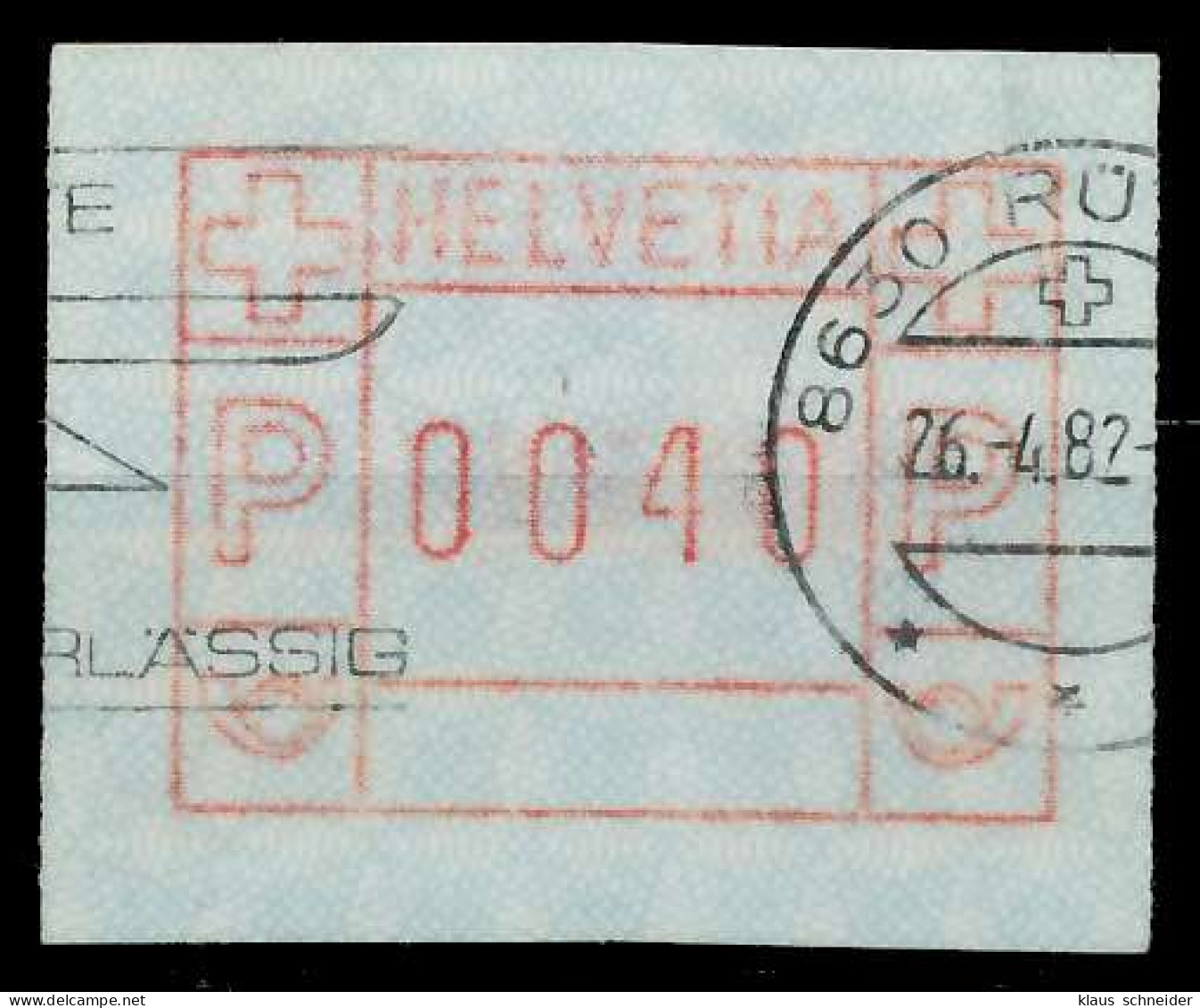 SCHWEIZ AUTOMATENMARKEN A3 Nr 3yawI 0040 Gestempelt X7E656A - Automatic Stamps