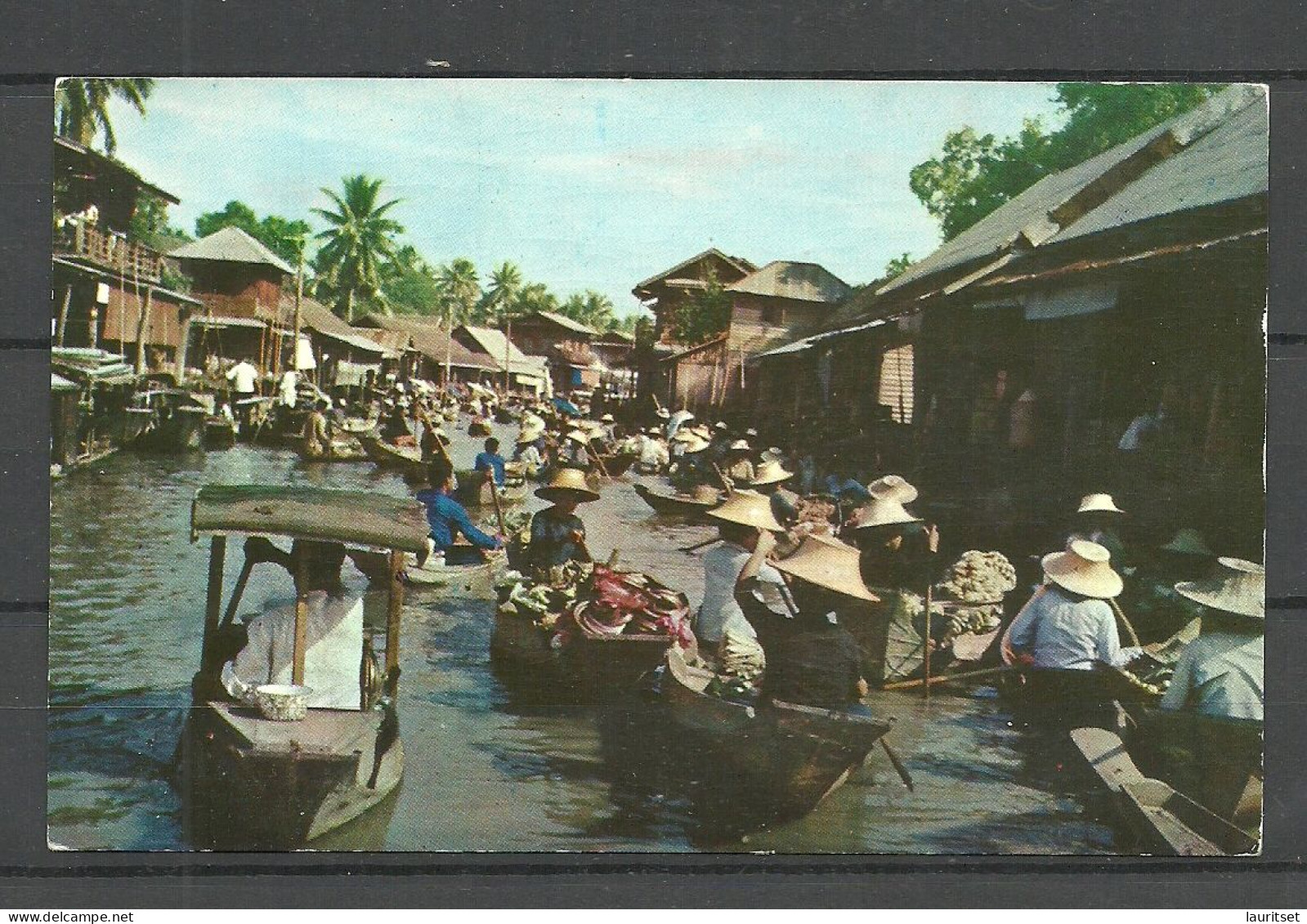 THAILAND Dhonburi Floating Market Boats, Used - Tailandia