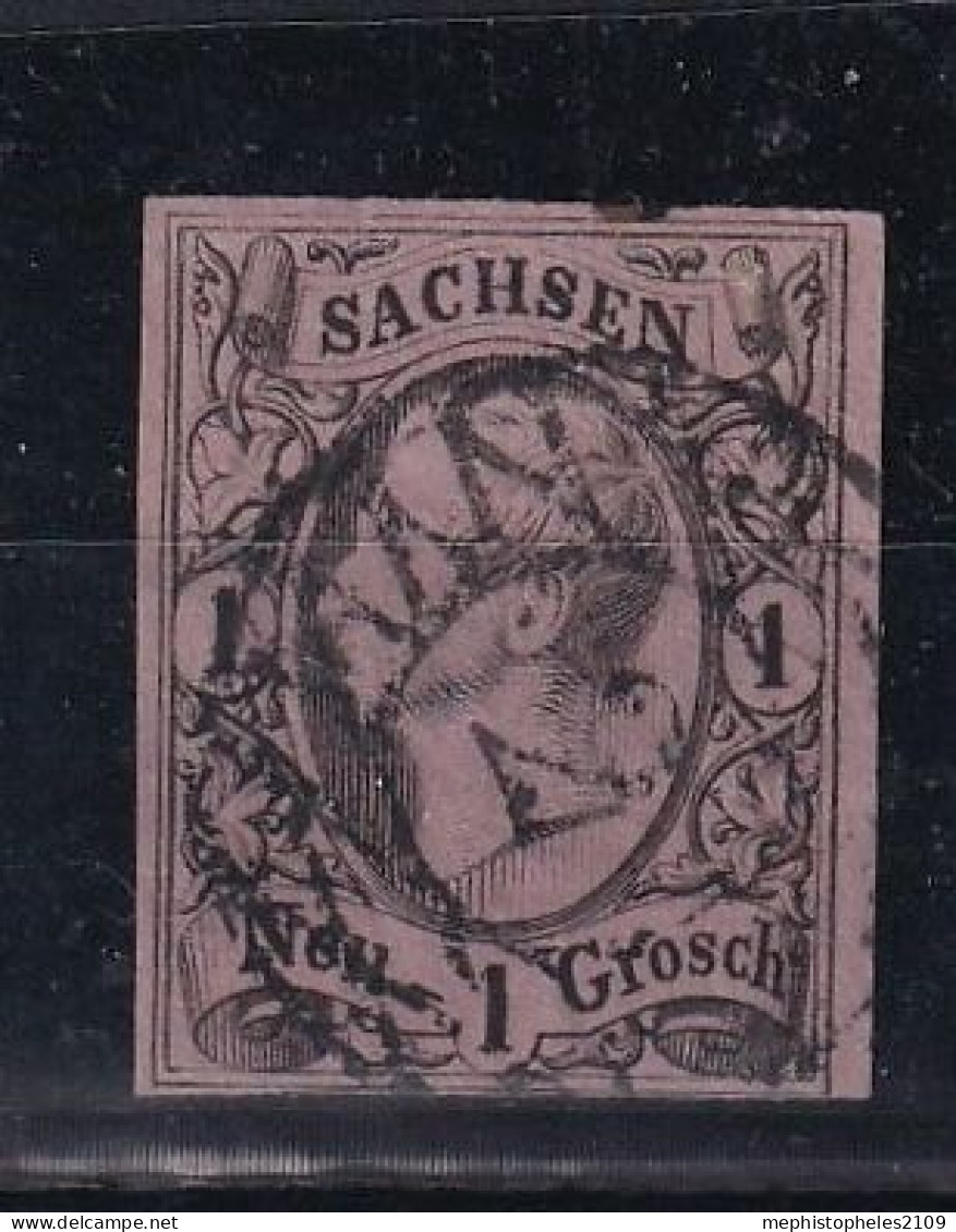 SACHSEN 1855 - Canceled - Mi 9 - Sachsen