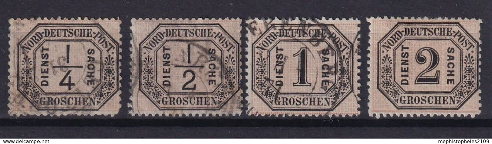 NORDDEUTSCHER POSTBEZIRK 1870 - MLH/canceled - Mi 1, 3, 4, 5 - Dienst - Autres & Non Classés