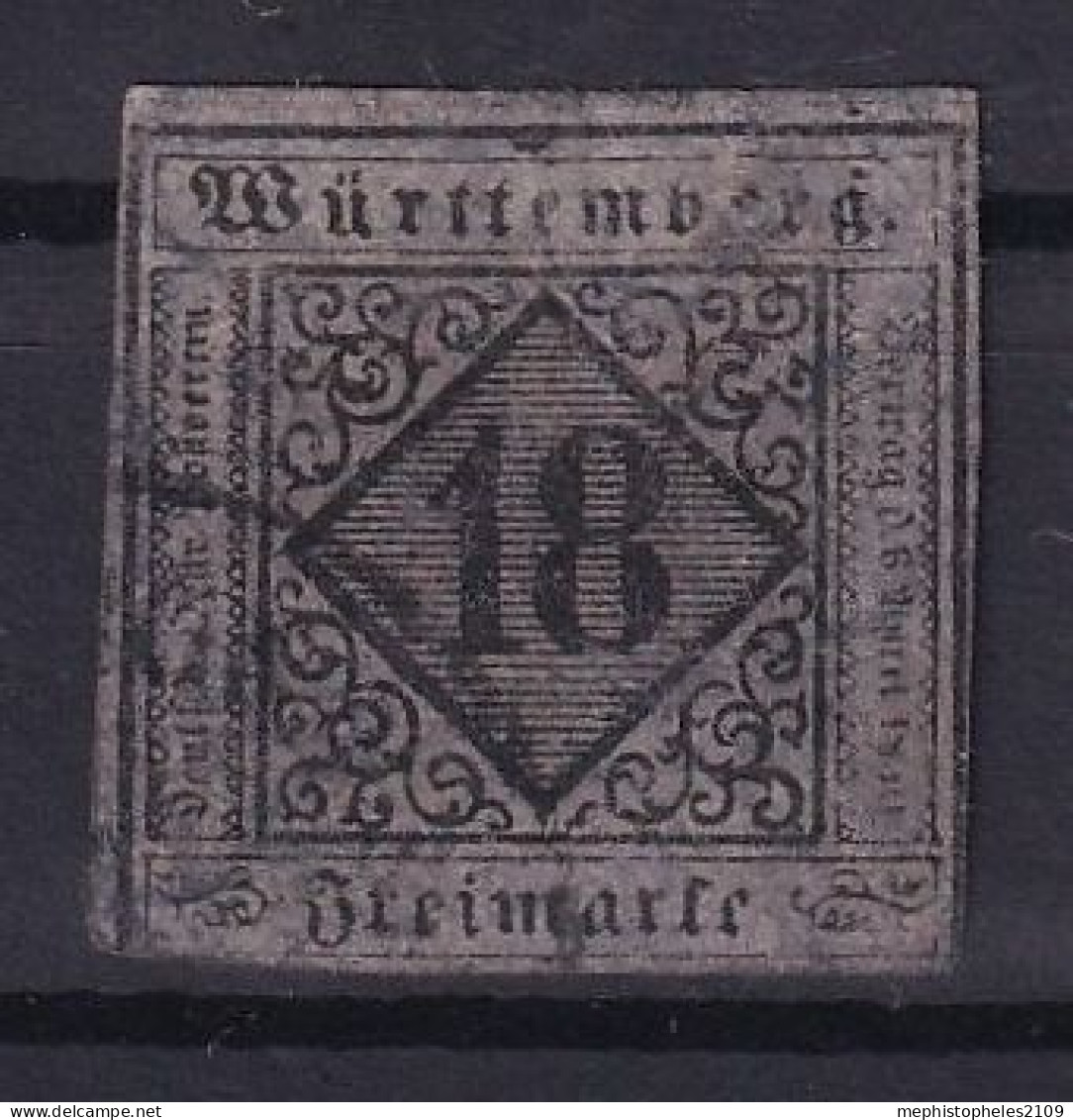 WÜRTTEMBERG 1851 - Canceled - Mi 5 - Defects! - Autres & Non Classés