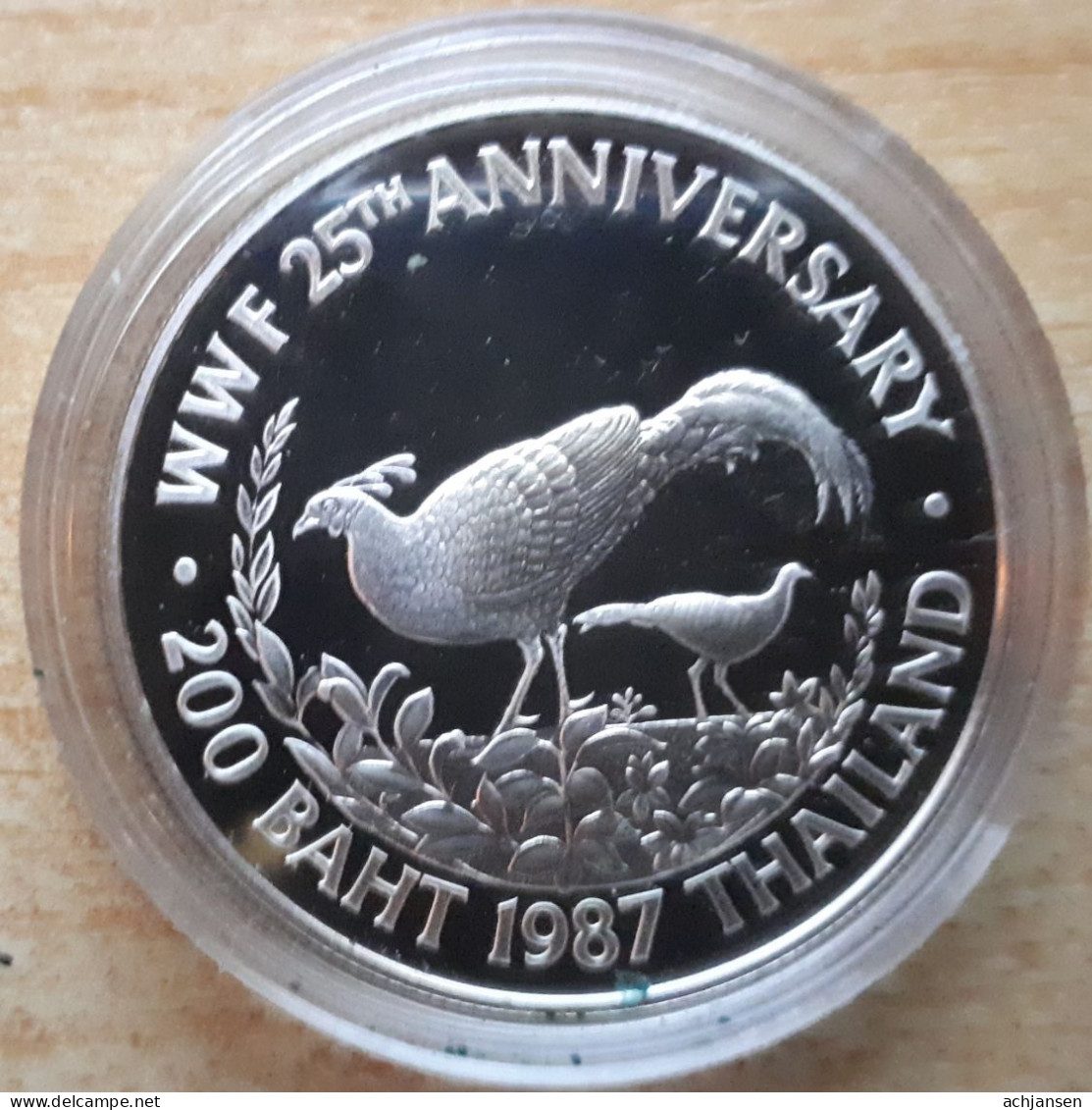 Thailand, 200 Baht 1987 - Silver Proof - Tailandia