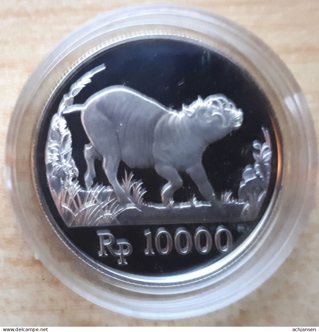 Indonesia, 10.000 Rupees 1987 - Silver Proof - Indonesien