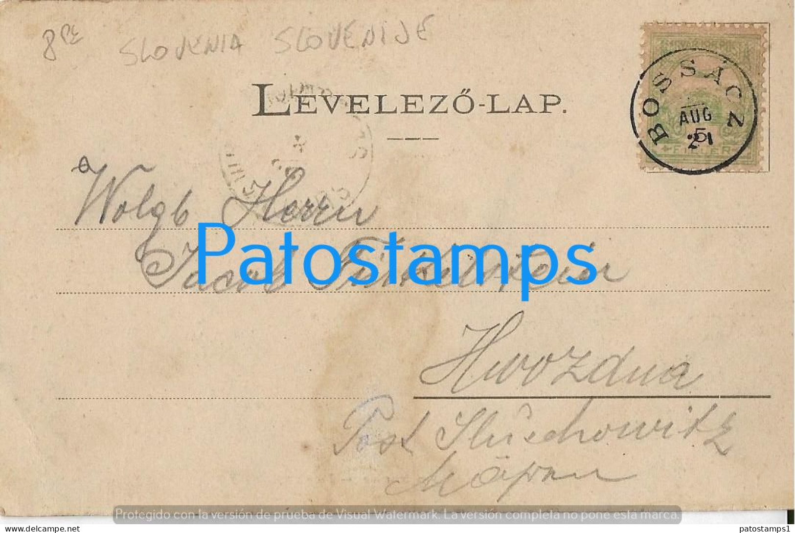 226268 SLOVENIA ESLOVENIA TRENCIN COSTUMES MAN POSTAL POSTCARD - Slowenien