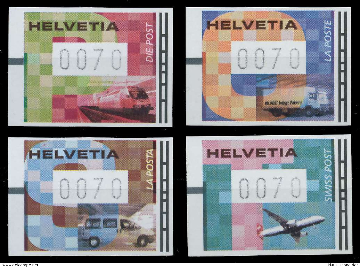 SCHWEIZ AUTOMATENMARKEN 2001 Nr 11-14 Postfrisch X64BF16 - Automatic Stamps