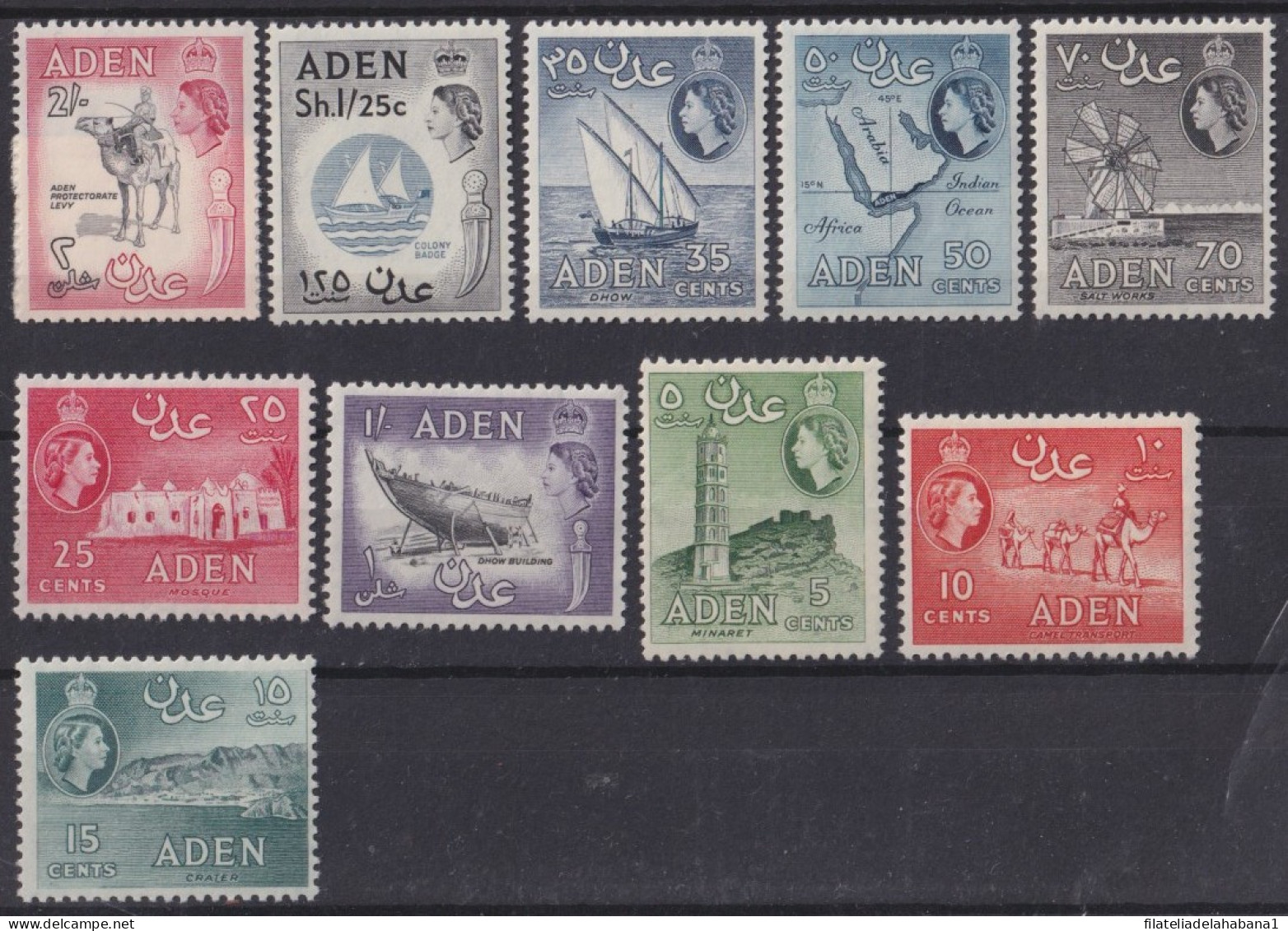 F-EX41766 ADEN SAUDI ARABIA MNH 1953 STAMPS LOT SHIP CAMEL.  - Aden (1854-1963)