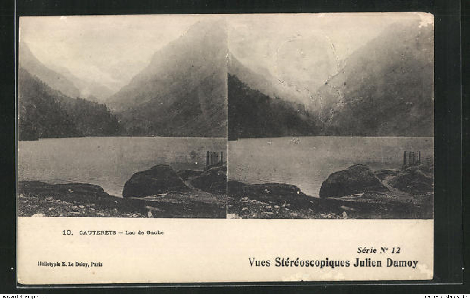 Stereo-AK Cauterets, Lac De Gaube  - Cartoline Stereoscopiche