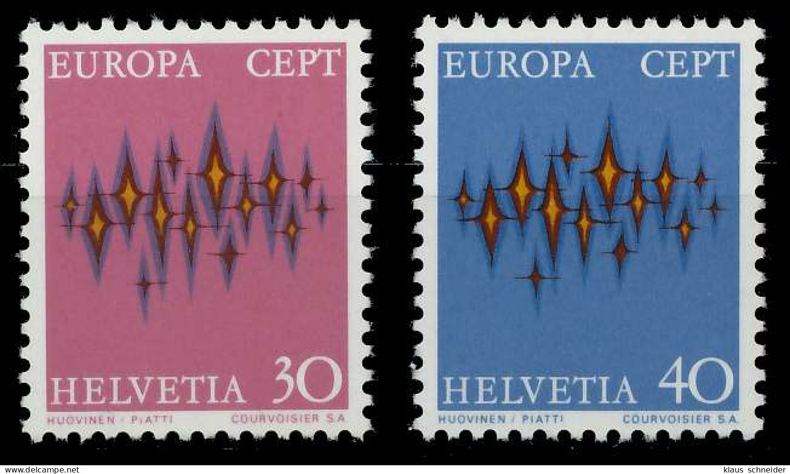SCHWEIZ 1972 Nr 969-970 Postfrisch X66F026 - Unused Stamps