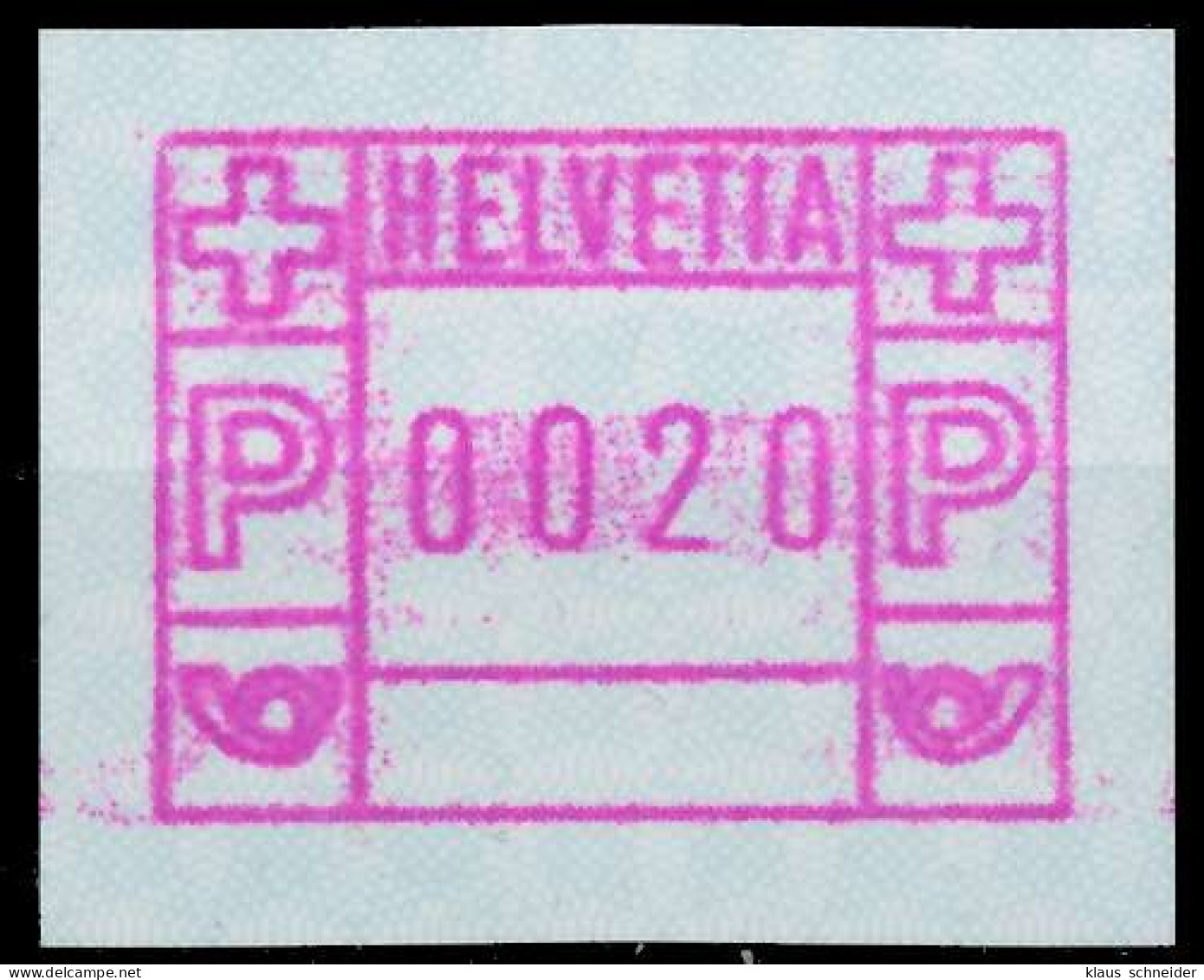 SCHWEIZ AUTOMATENMARKEN A2 Nr 2 0020 Postfrisch X67942E - Automatic Stamps