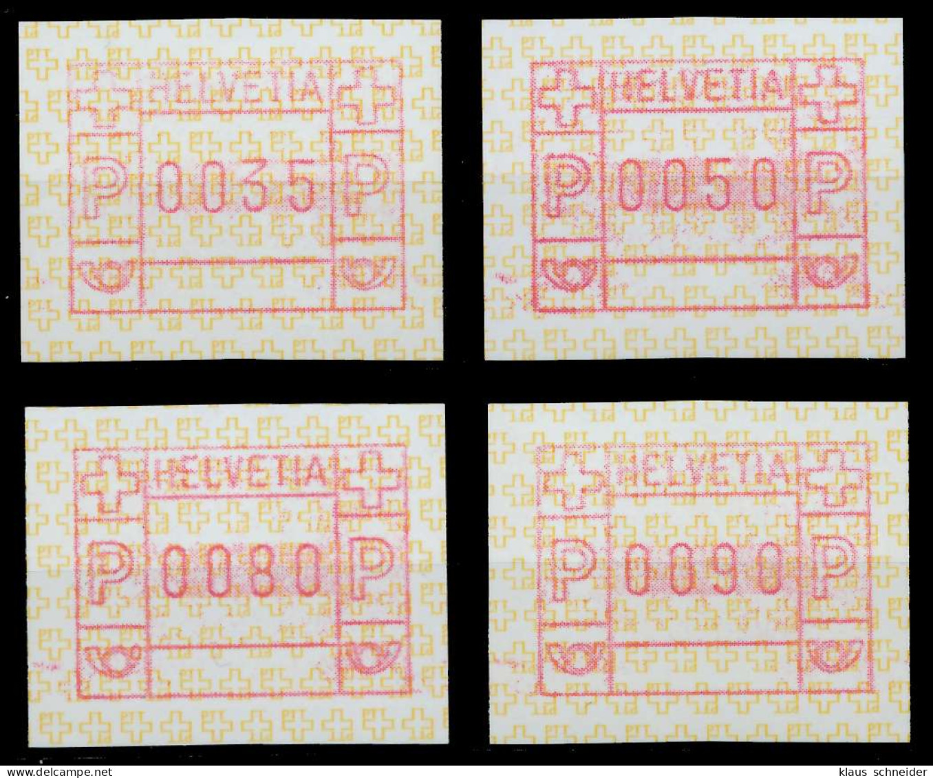 SCHWEIZ AUTOMATENMARKEN A4 Nr 4-0035-4-0090 Postfrisch X679432 - Automatic Stamps