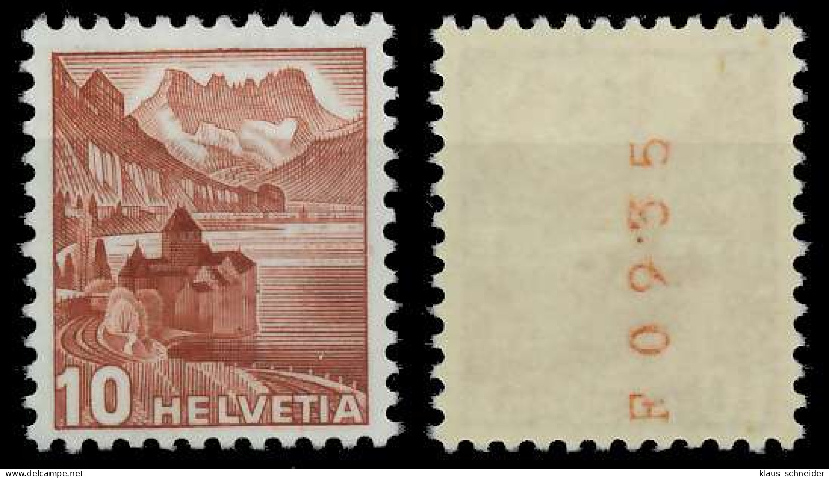 SCHWEIZ ROLLENMARKEN Nr 363bR A-K Postfrisch X6794A2 - Franqueo