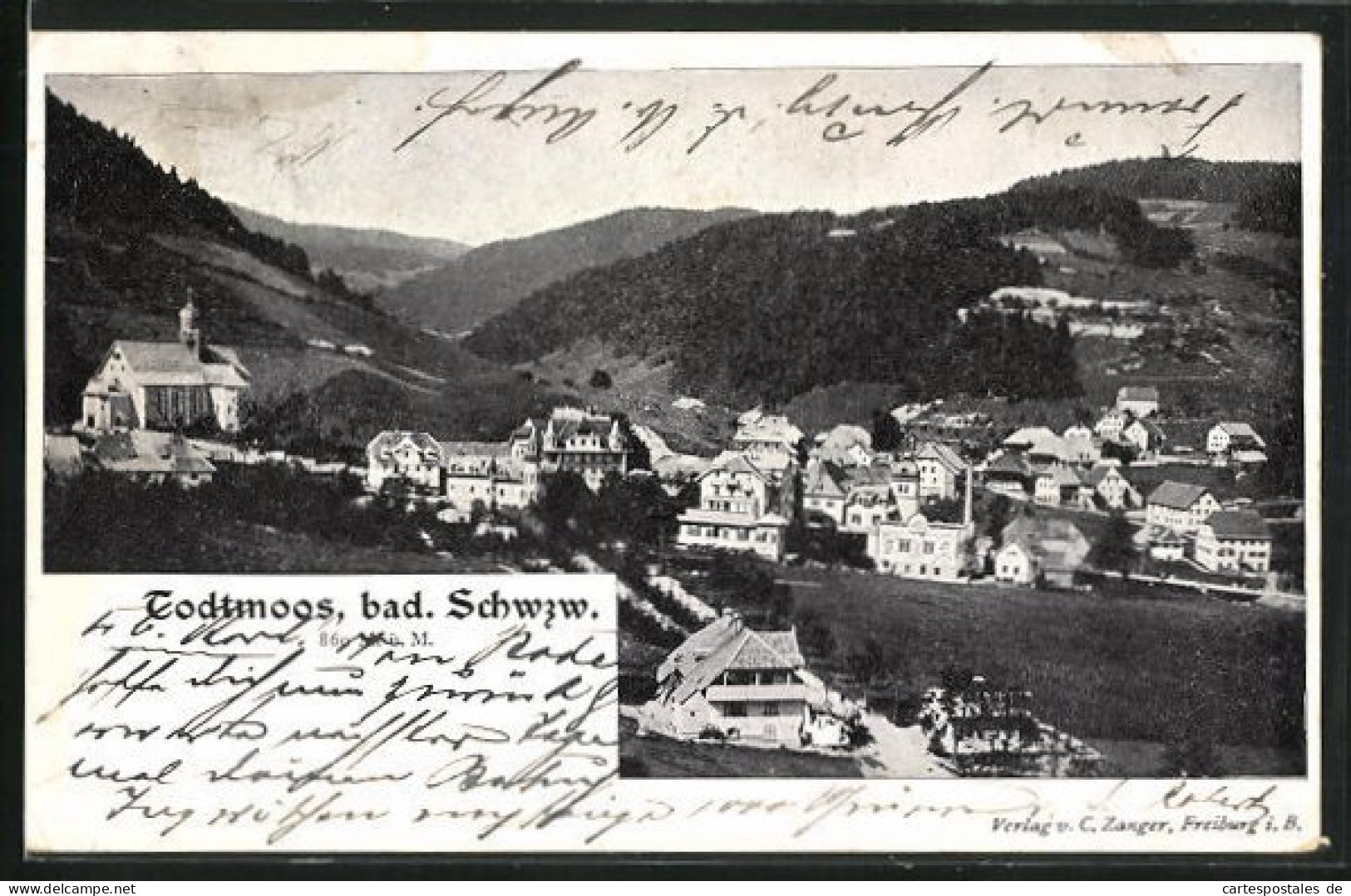 AK Todtmoos / Bad. Schwarzw., Ortspartie Von Einem Hügel Aus Gesehen  - Todtmoos