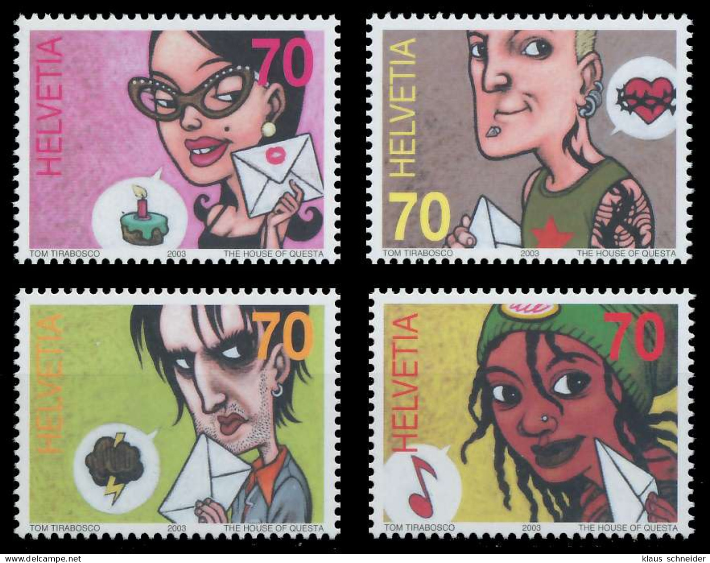 SCHWEIZ 2003 Nr 1839-1842 Postfrisch S2B8FD6 - Unused Stamps