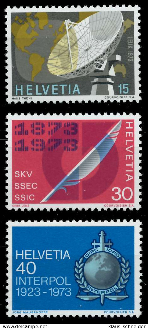 SCHWEIZ 1973 Nr 988-990 Postfrisch S2D42FE - Neufs