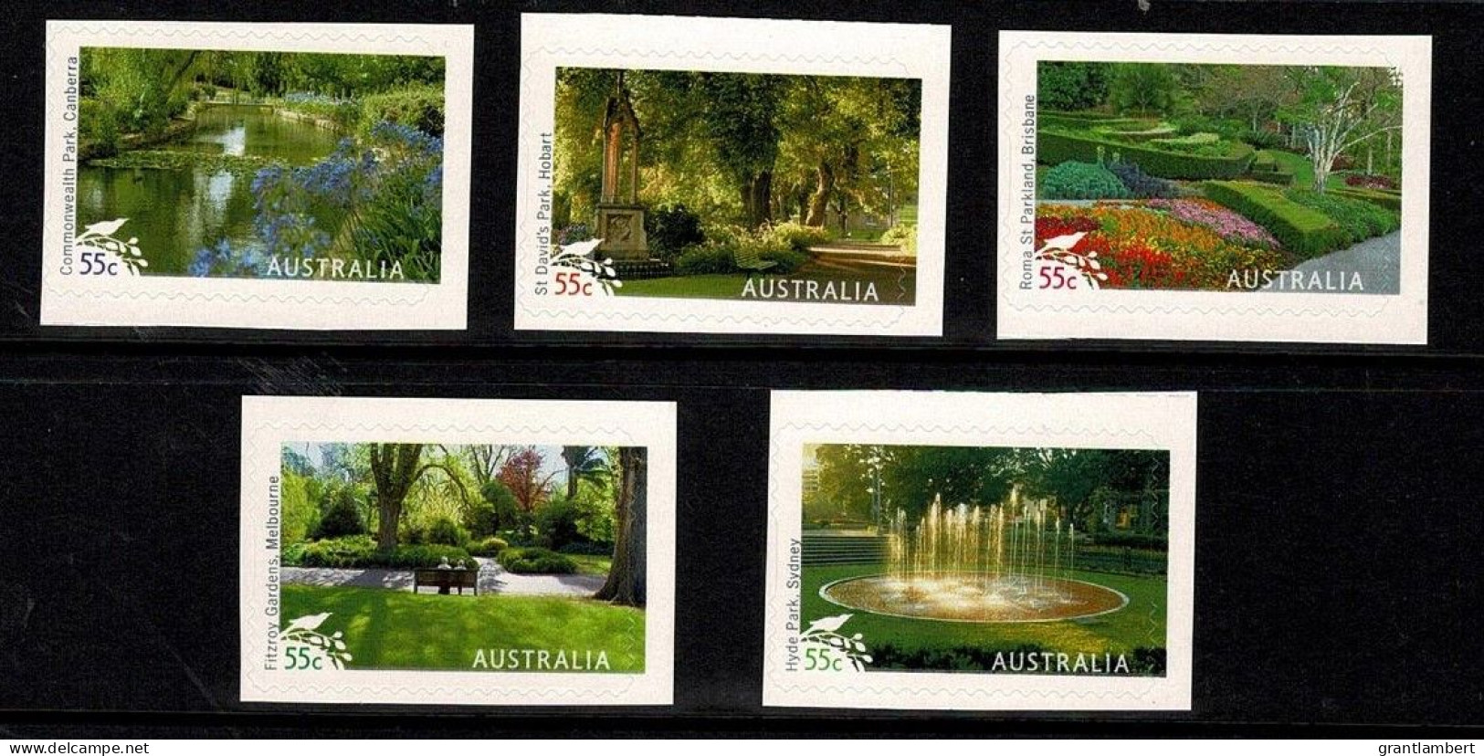 Australia 2009 Parks & Gardens  Set Of 5 Self-adhesives MNH - Mint Stamps
