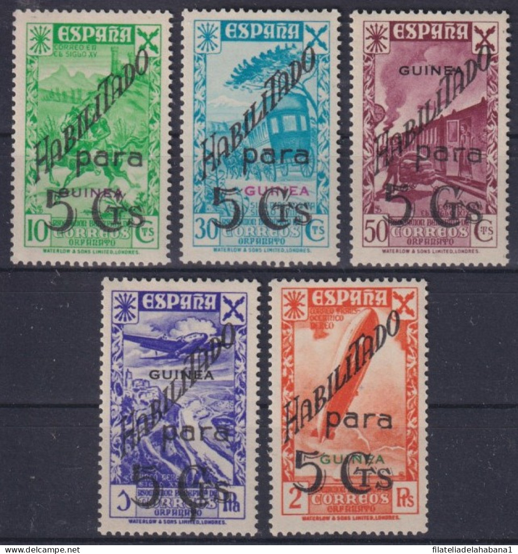 F-EX43162 SPAIN GUINEA 1941 MH OVERPRINT ZEPPELIN BENEFICENCIA.  - Spaans-Guinea