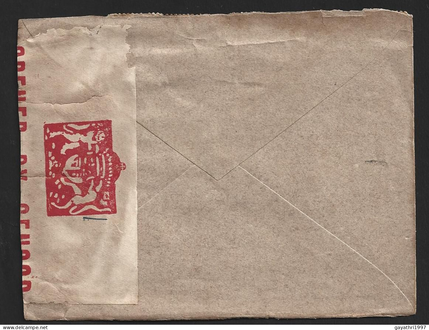 India Multiple Stamps On Cover With Censor Cancellation 2nd World War Period. Cover From India To Malaya (c768) - Autres & Non Classés