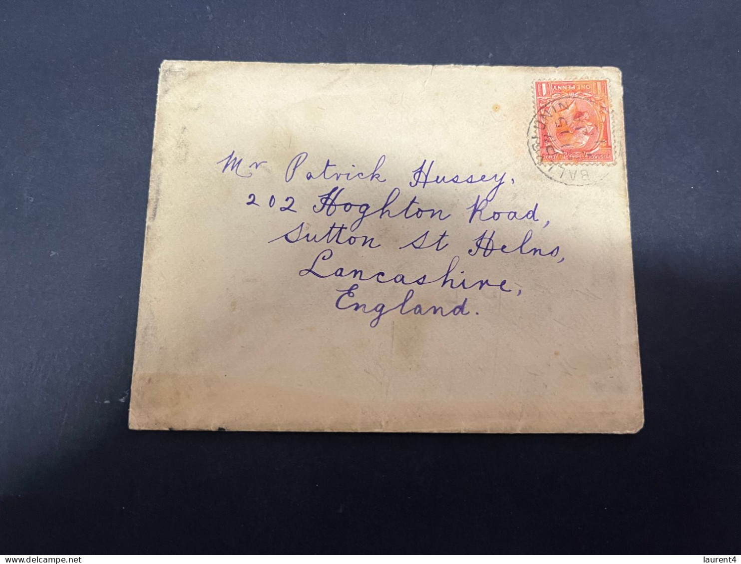 3-4-2024 (4 Y 48) Very Old Letter Posted To Lancashire (England) (early 1900) Possibly From Ireland ? - Otros & Sin Clasificación