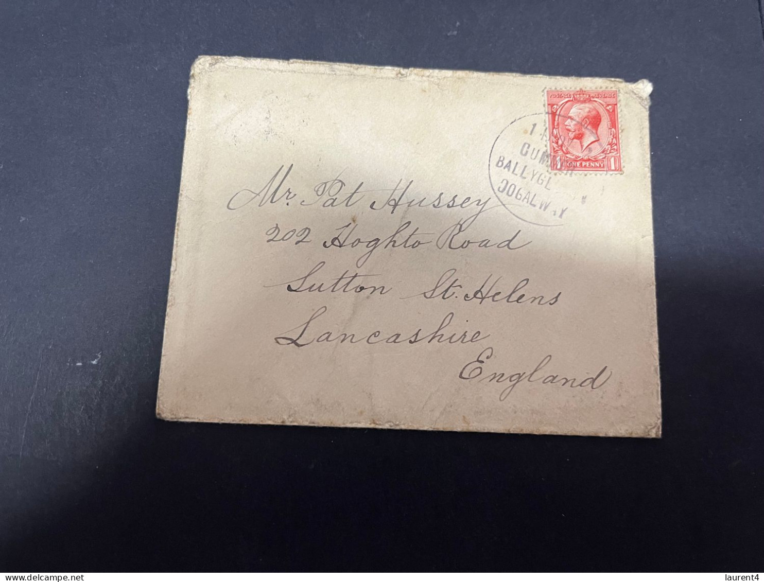 3-4-2024 (4 Y 48) Very Old Letter Posted To Lancashire (England) (posted 1912) Possibly From Ireland ? - Andere & Zonder Classificatie