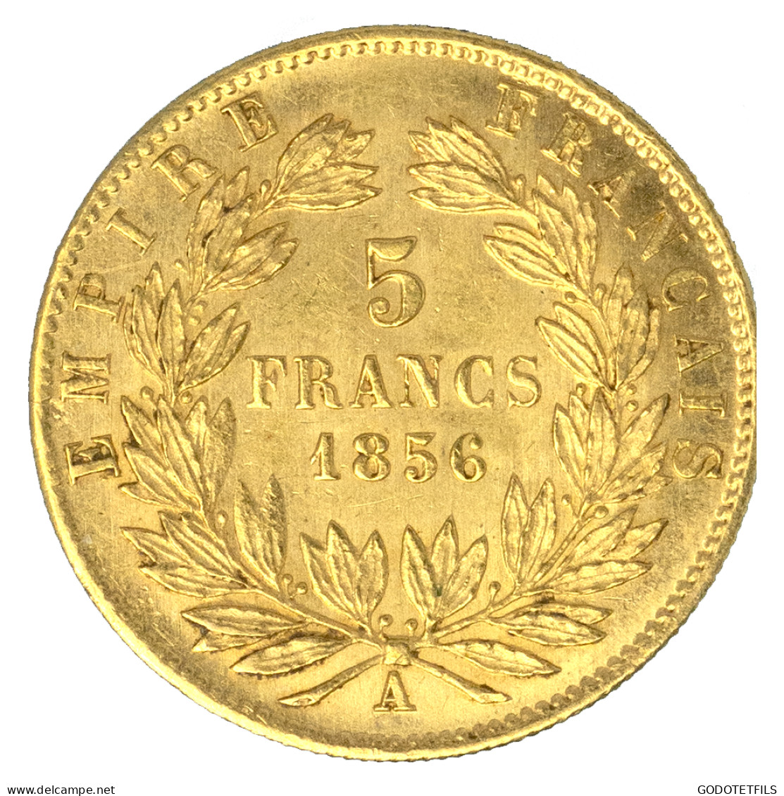 Second-Empire-5 Francs Napoléon III Tête Nue 1856 Paris - 5 Francs (gold)