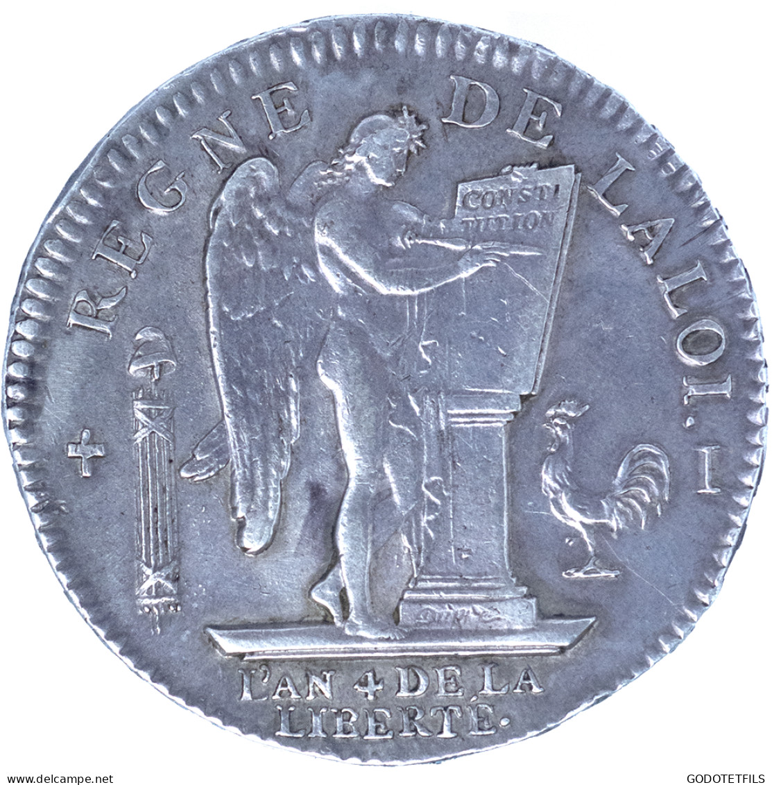 Louis XVI-Écu Au Génie 1792 (l&#039;an 4) Limoges - 1792-1804 Primera República 